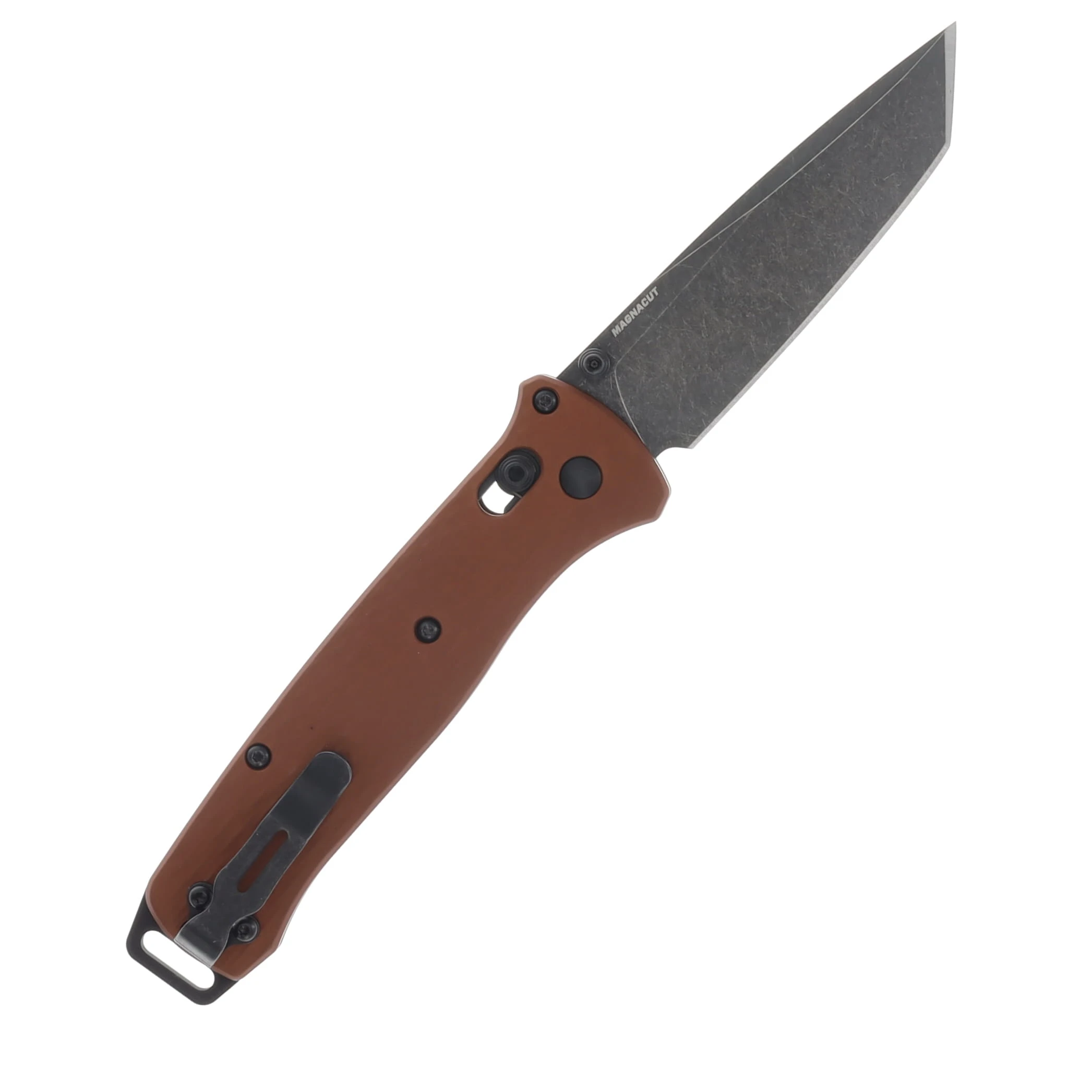Benchmade Bailout Battlewash Magnacut Tanto with Burnt Copper Aluminum BM537BK-07 View 2