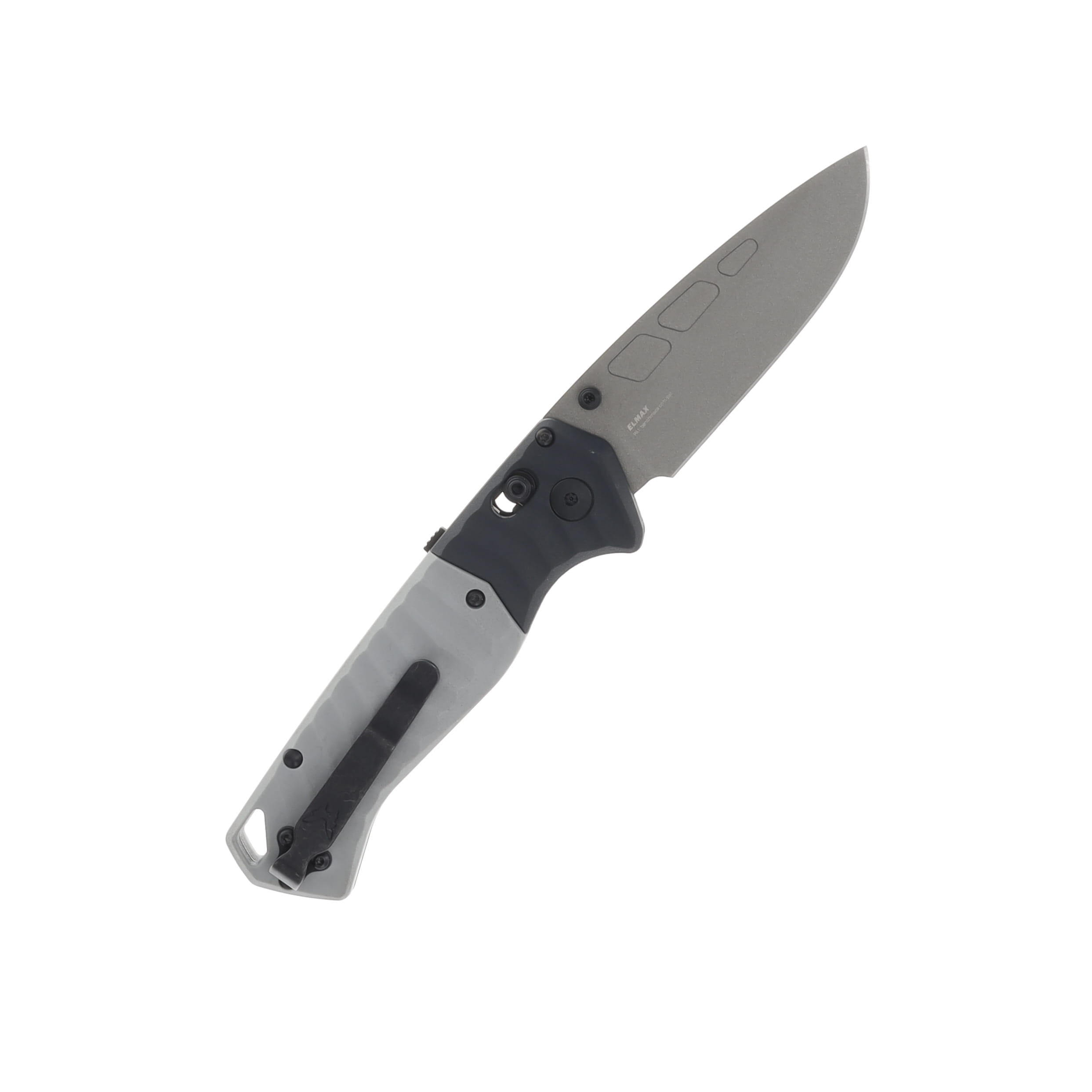 Benchmade PSK Folding Knife Tempest Gray-Storm Gray Grivory Handle Elmax 3.44Inch Blade BM593GY-02 View 2