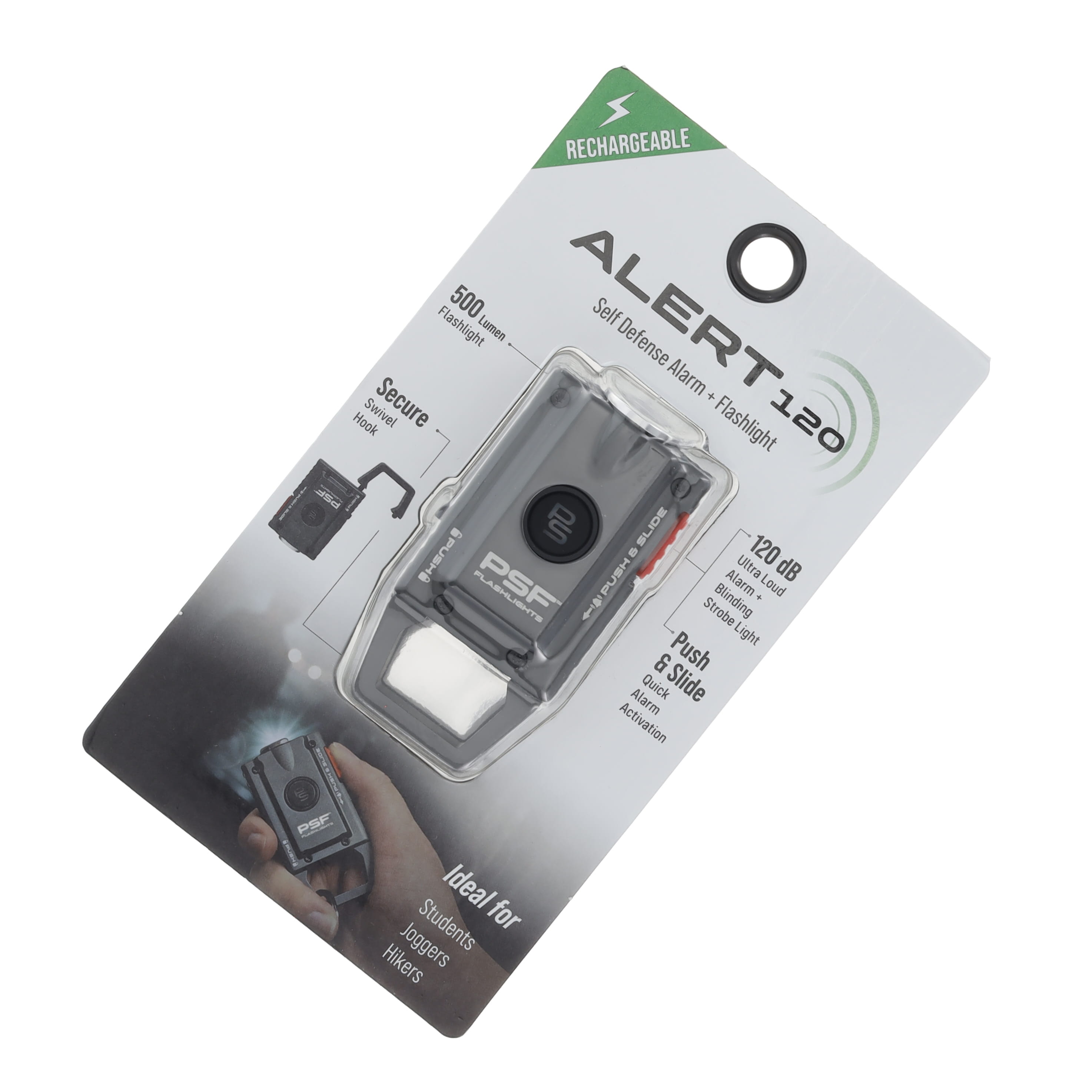 Police Security Keychain Light with Alarm 500 Lumens 97853 View 3