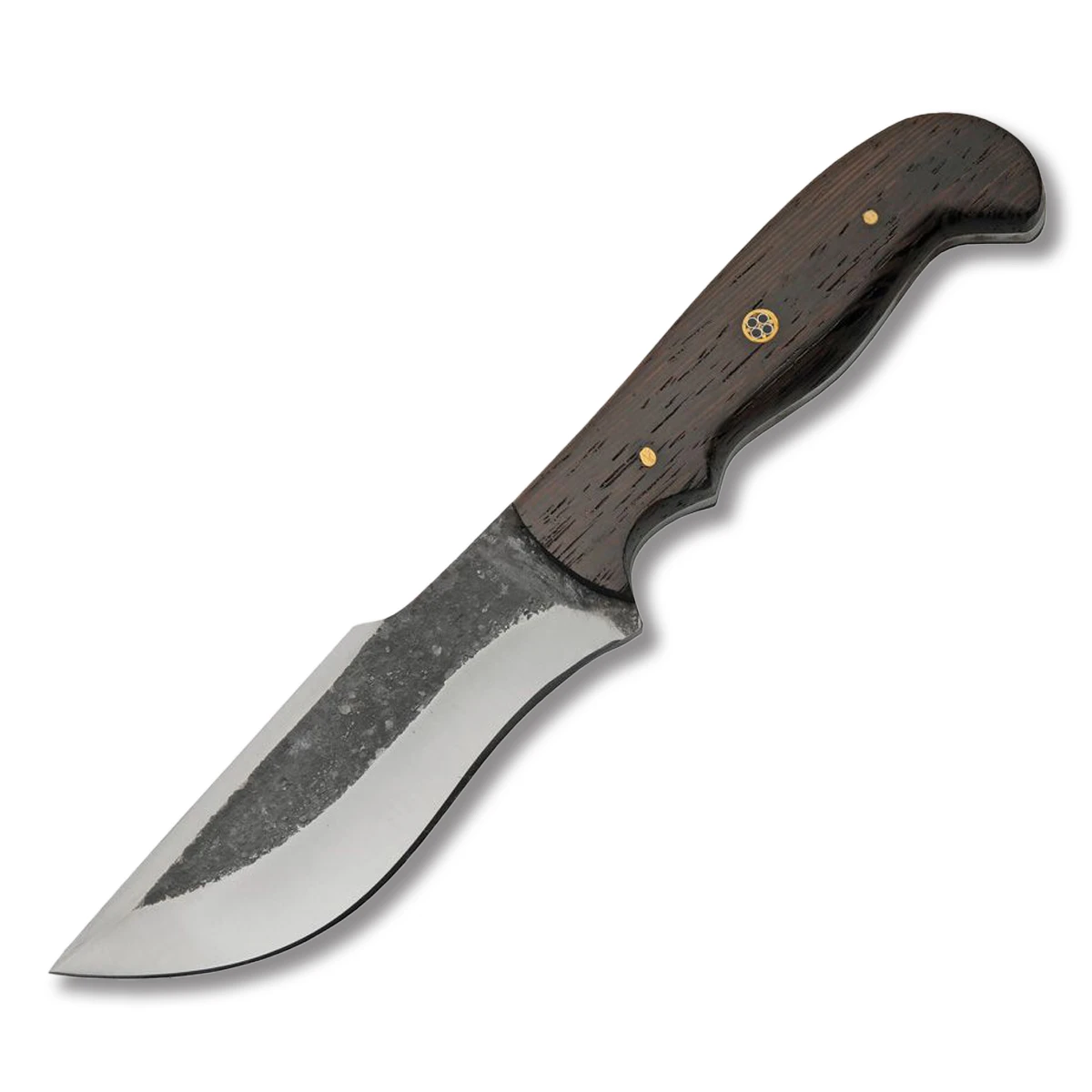 9 Inch Iron Wrought Hunter Fixed Blade Knife Wood 203519 View 1