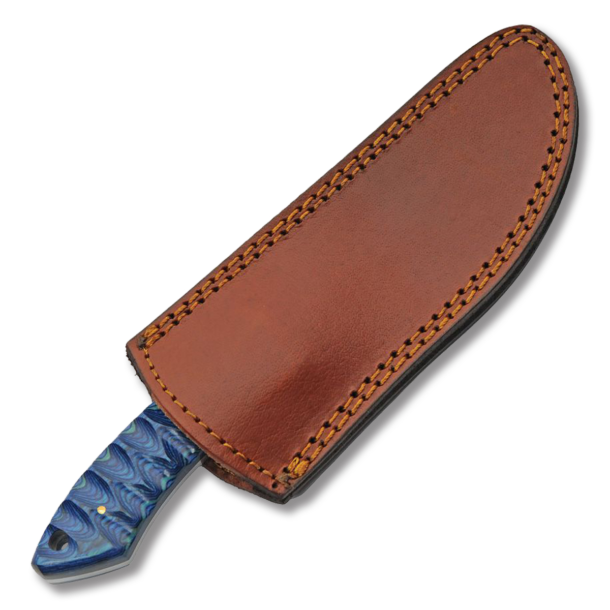 Szco River Fixed Blade Knife Blue 3.75 Inch Plain Satin Drop Point 203533 View 3