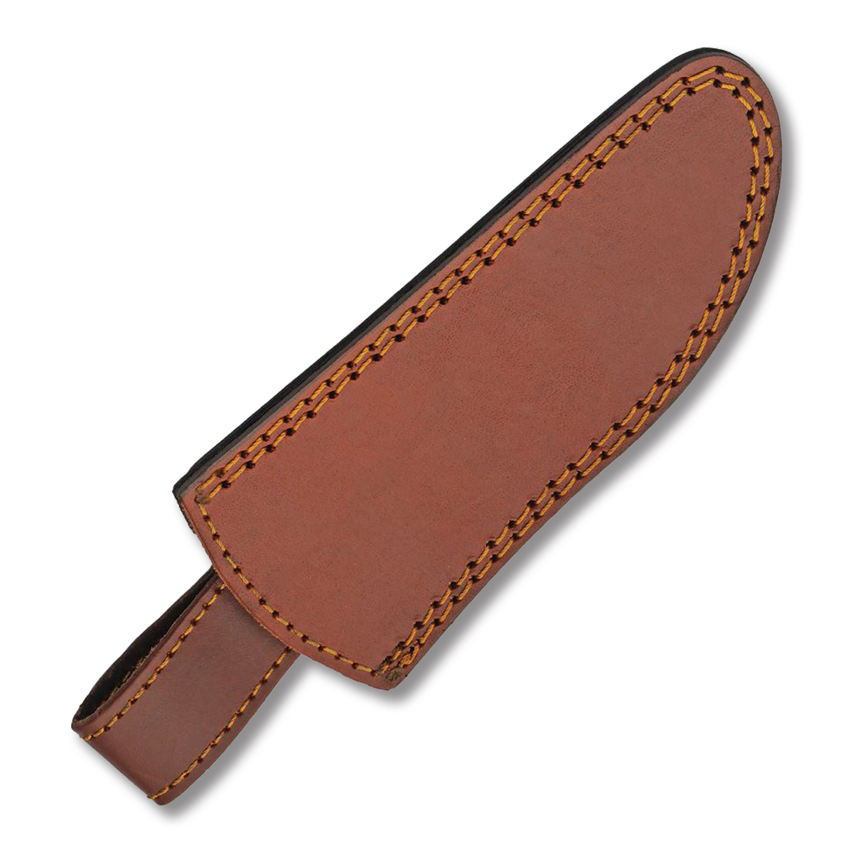 Szco Grooved Wood Fixed Blade Brown – Black 4in Plain Satin Drop Point 203535 View 2