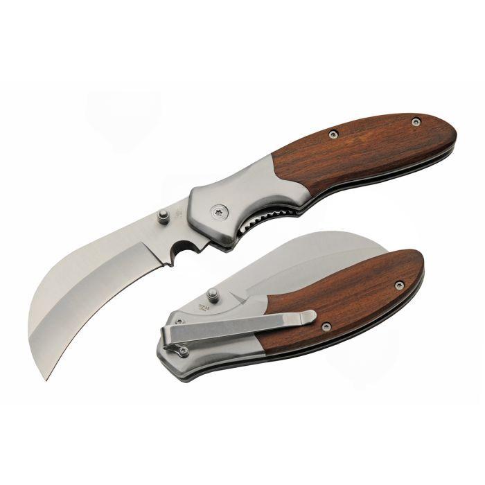 SZCO Supplies Steel Bolster Hawkbill Folding Knife 3.25in Satin Blade 211637 View 1