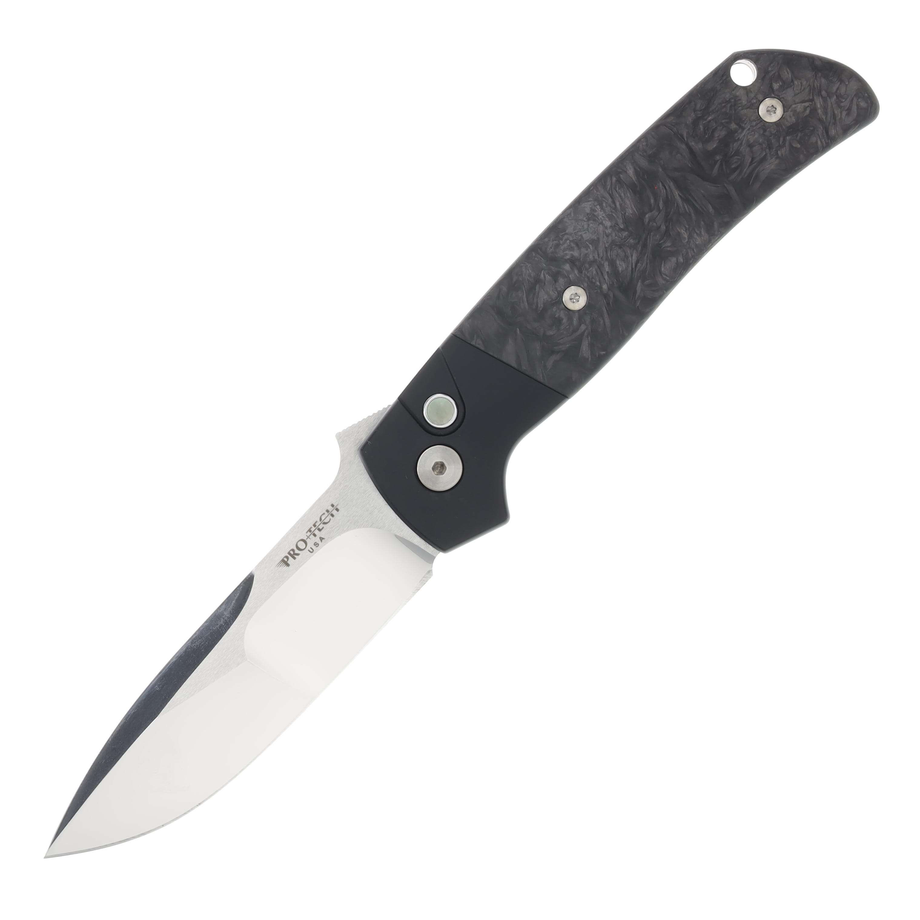 Pro Tech Terzuola OTS Auto Titanium Dark Matter Fat Carbon Hollow Ground AUPT2024ATCF003 View 1