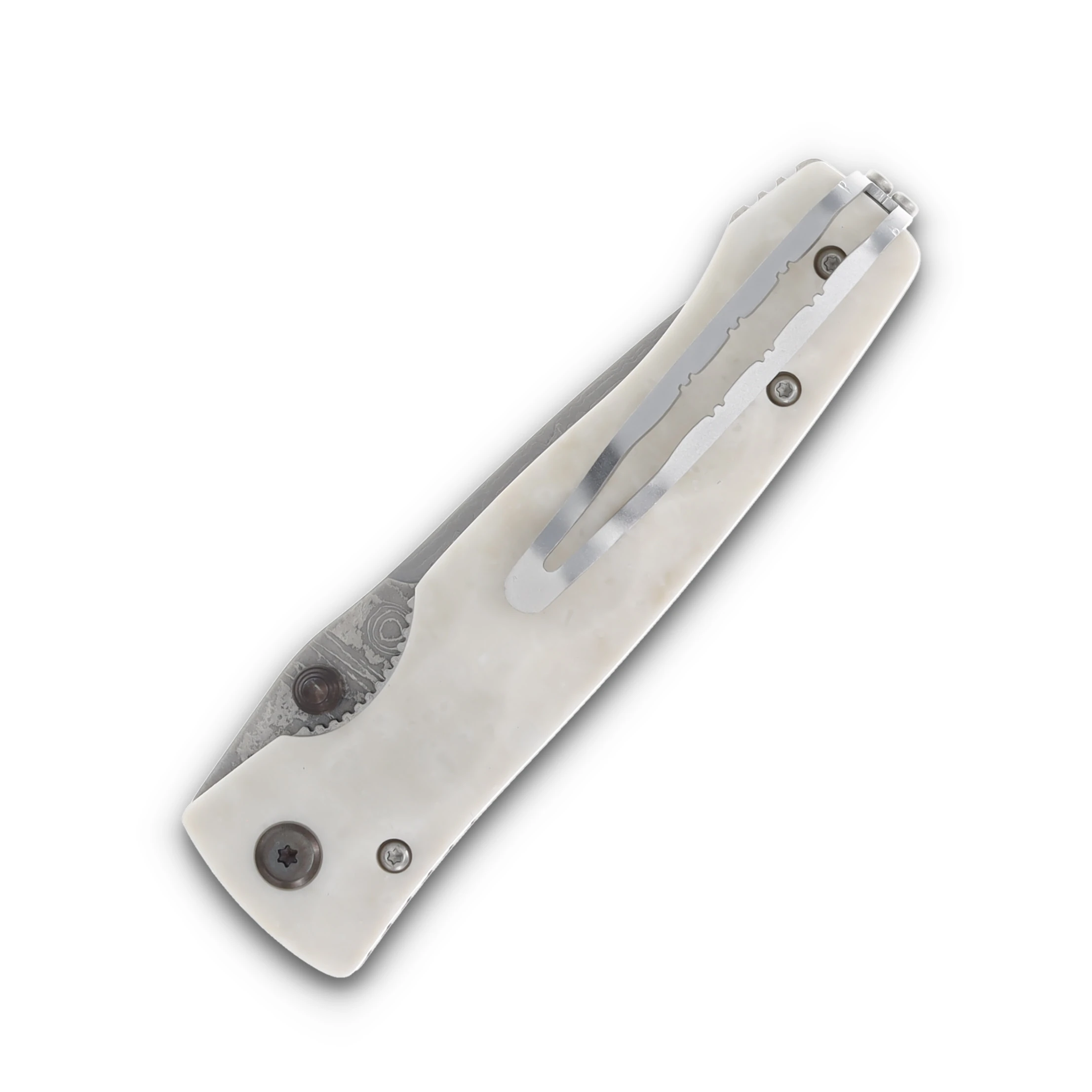 Mcusta MC-12 Tactility Elite Damascus Folding Knife Corian MC-126D View 4