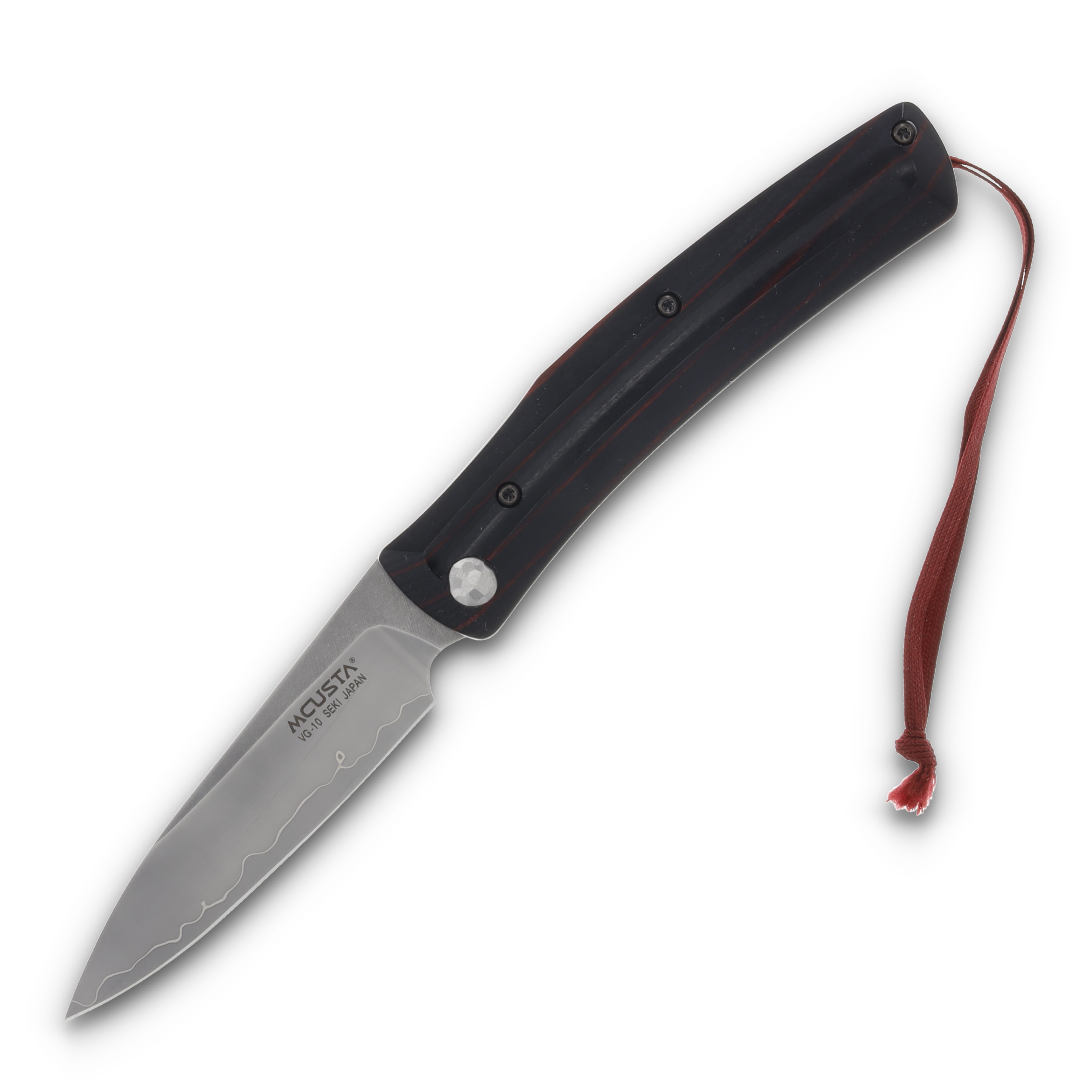 Mcusta MC-19 Higonokami VG-10 Friction Folding Knife lack/Red Wood MC-191C View 1