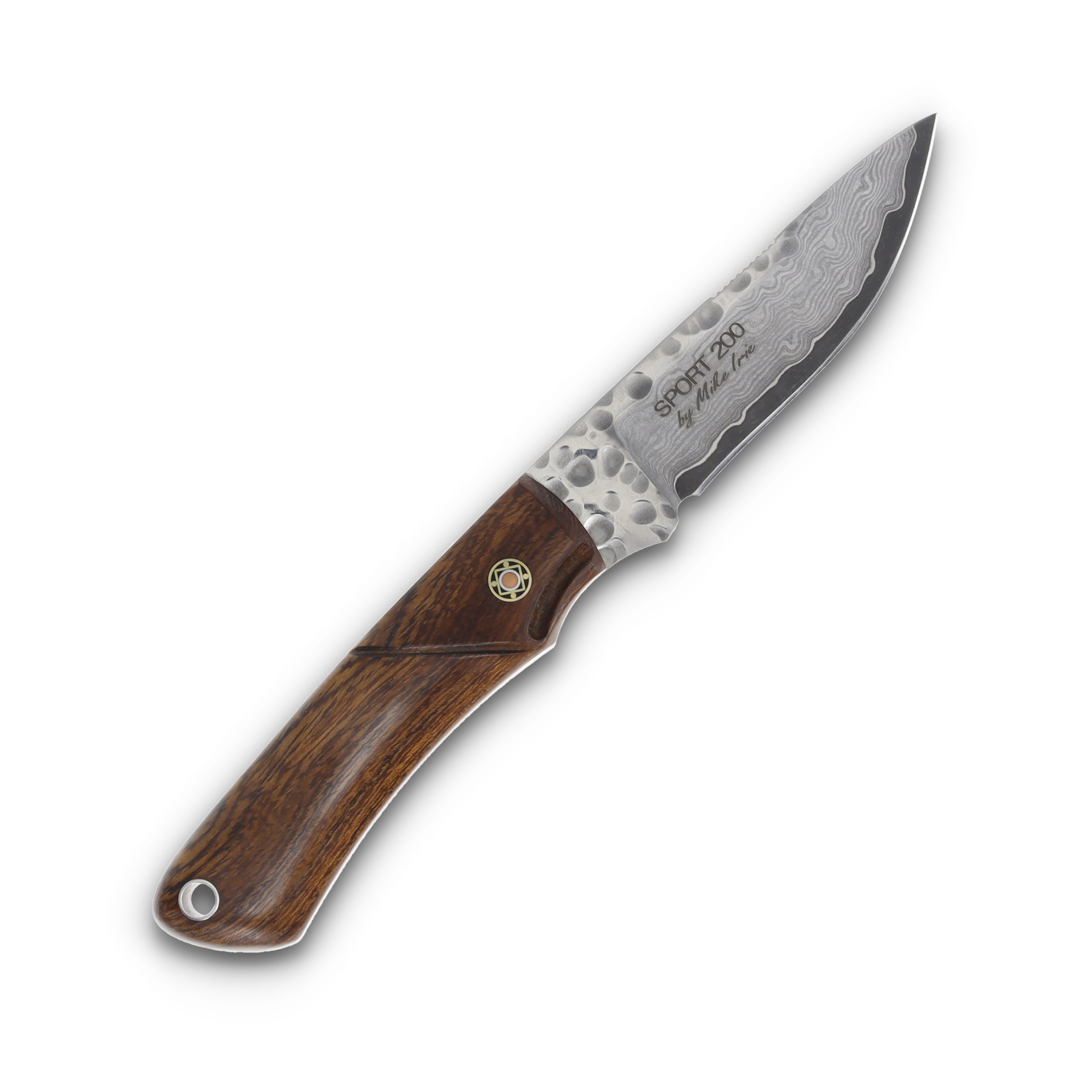 Mcusta MC-23 Mike Irie Sports Damascus Fixed Blade Knife Ironwood MC-232DI View 3