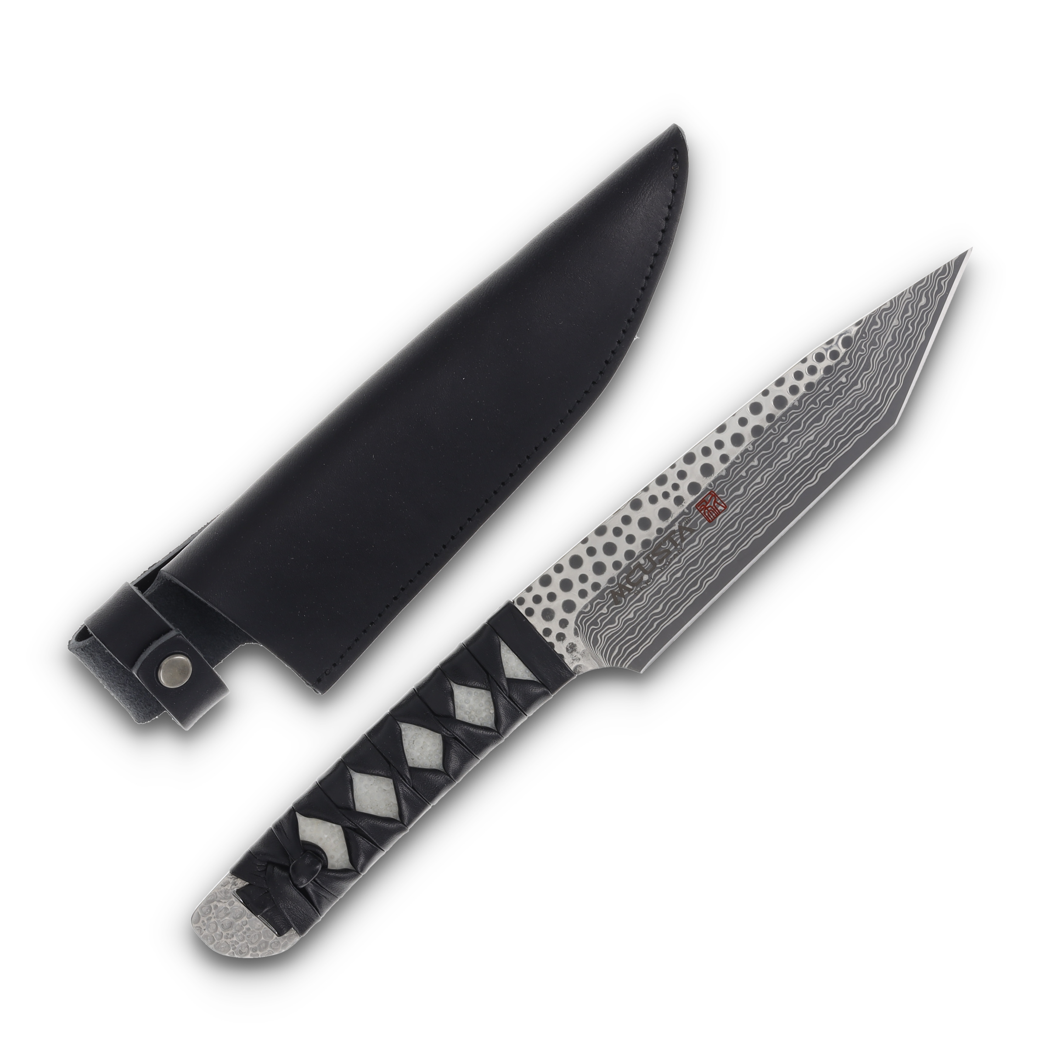 Mcusta MC-24 TANTO w/pouch  SPG2 Damascus Blade  Handle MC-241GD View 2
