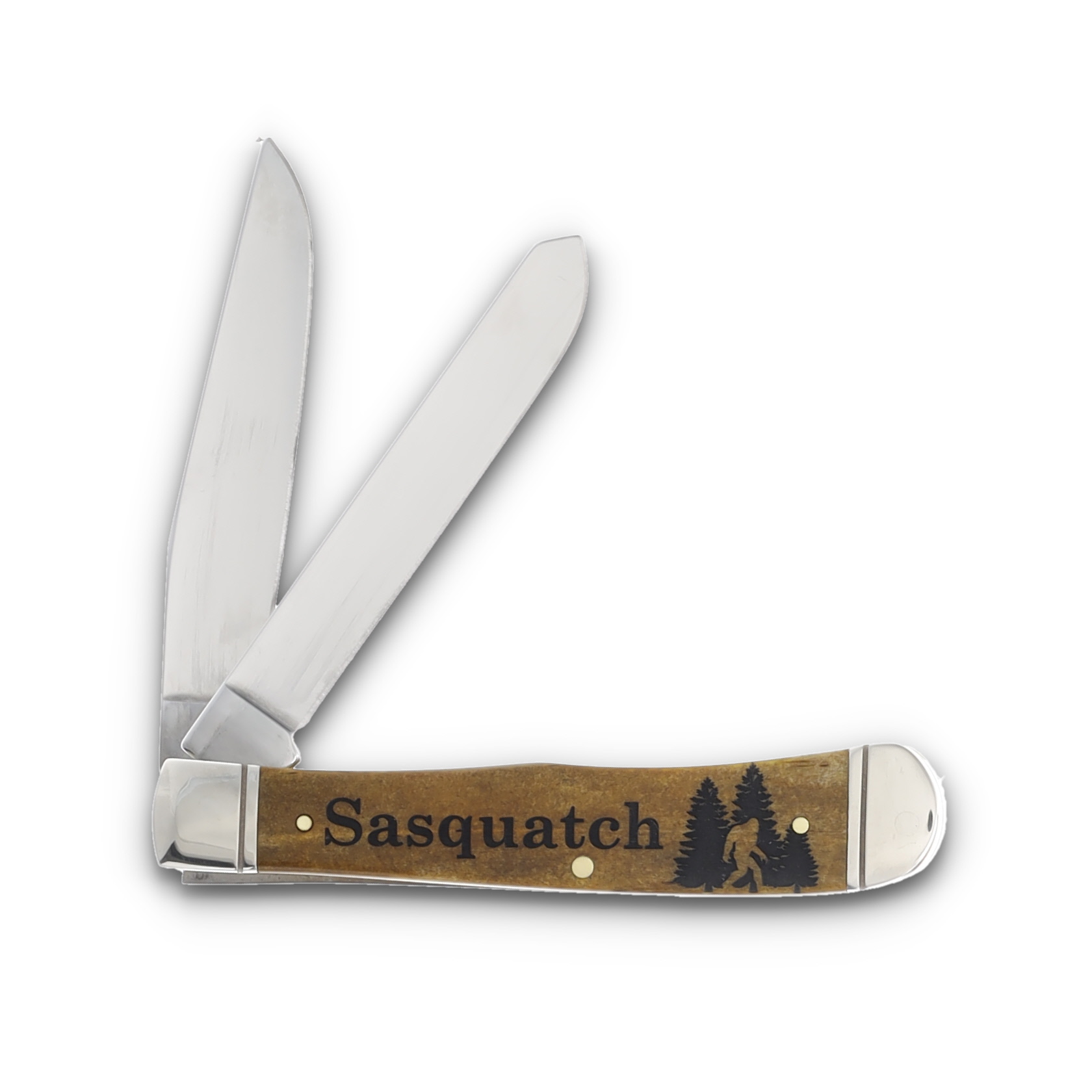 Case XX Antique Smooth Bone Sasquatch Trapper Folding Knife CA58182SQH View 2