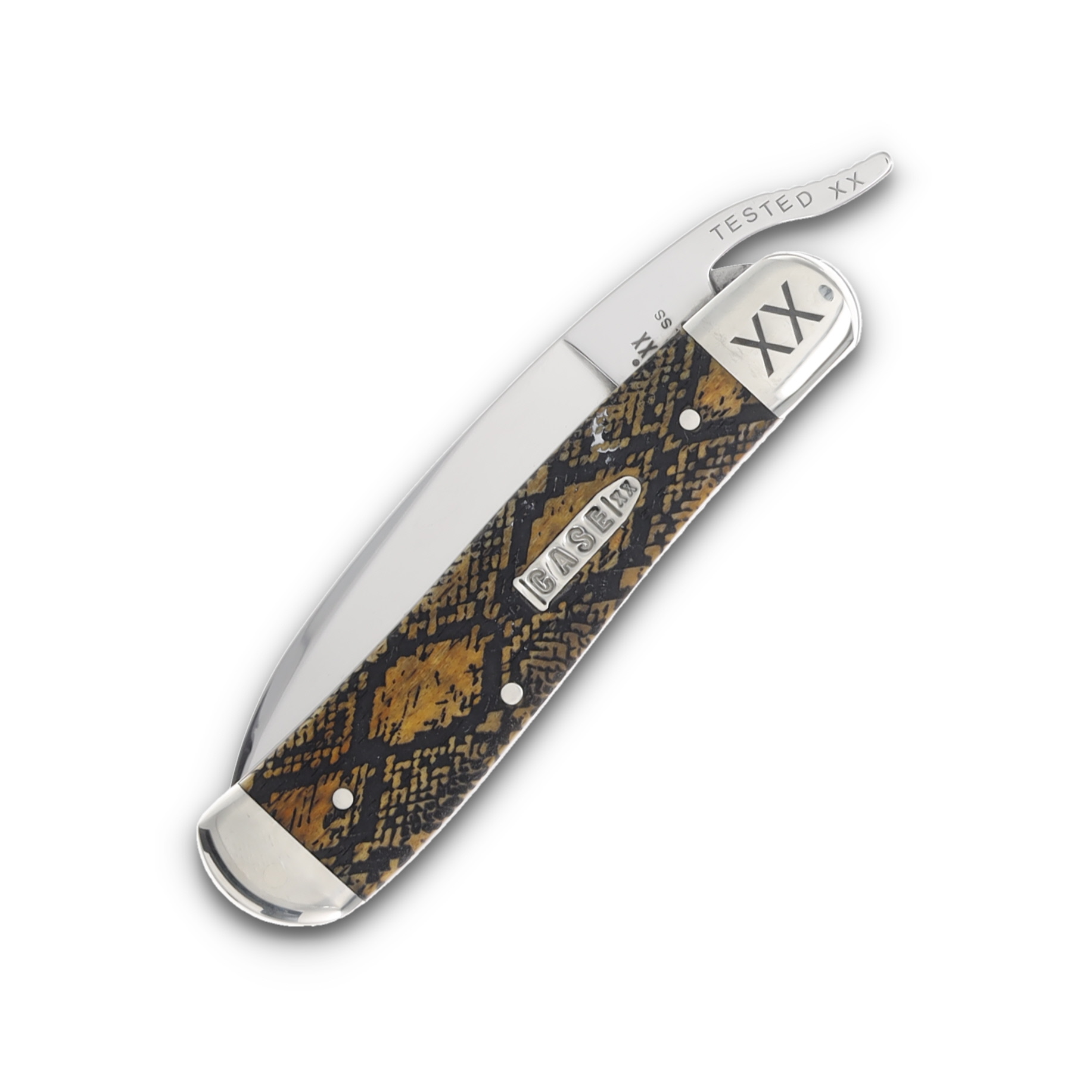 Case XX Smooth Antique Bone RussLock Snake Skin with Bullet Shield CA21965SS View 6