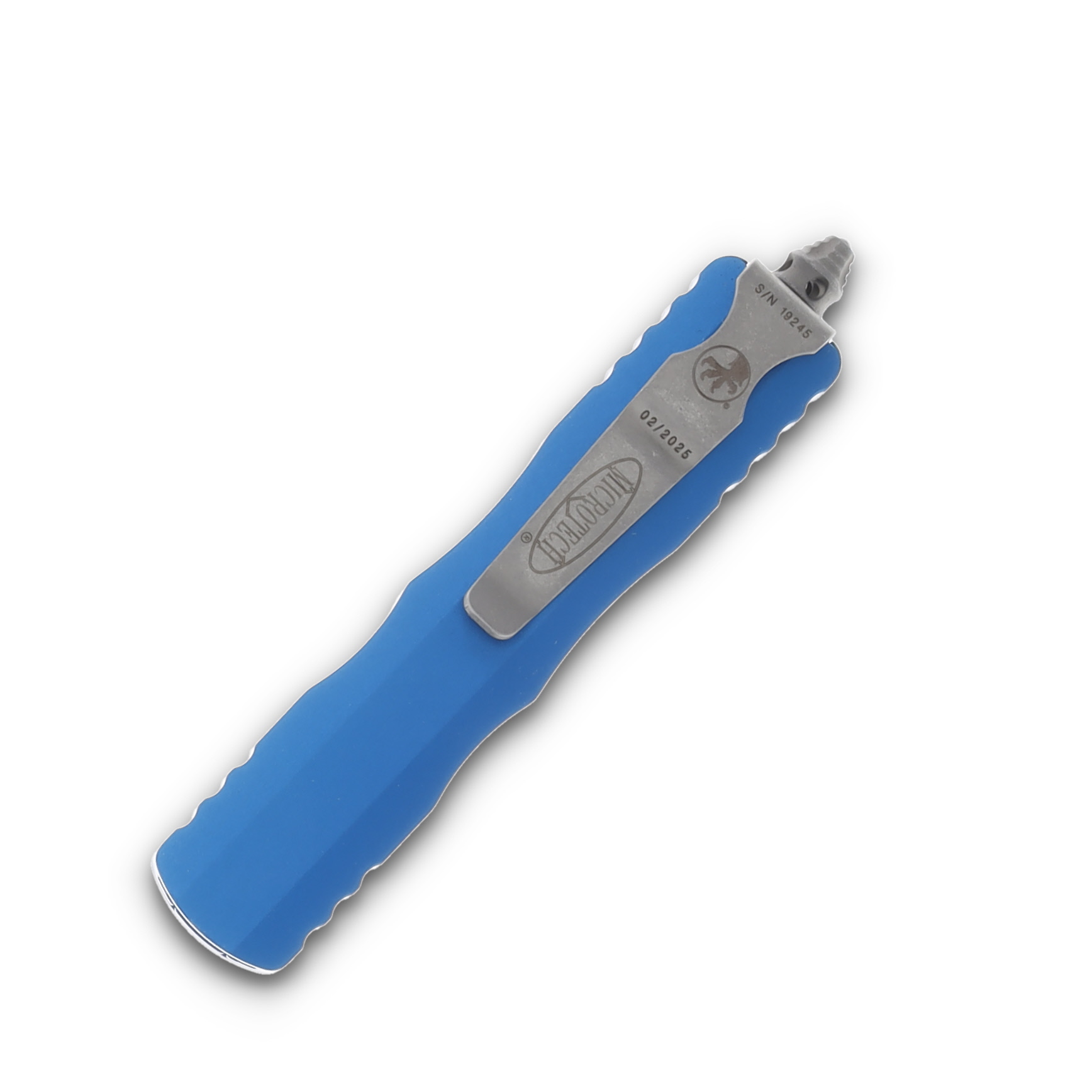 Microtech Knives Dirac Auto OTF Blue D/E 2.92in Apocalyptic Dagger AUMT22510APBL View 4