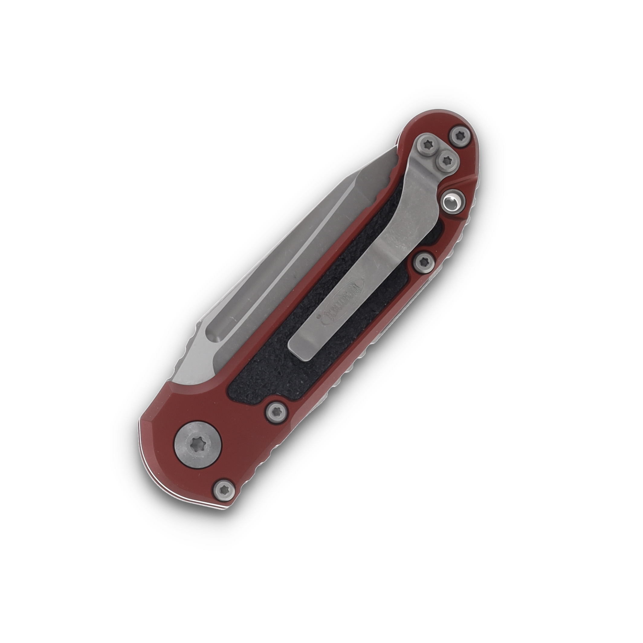 Microtech Knives LUDT Gen III AUTO Merlot 3.5in Apoc Tanto Part Serr AUMT113611APMR View 4
