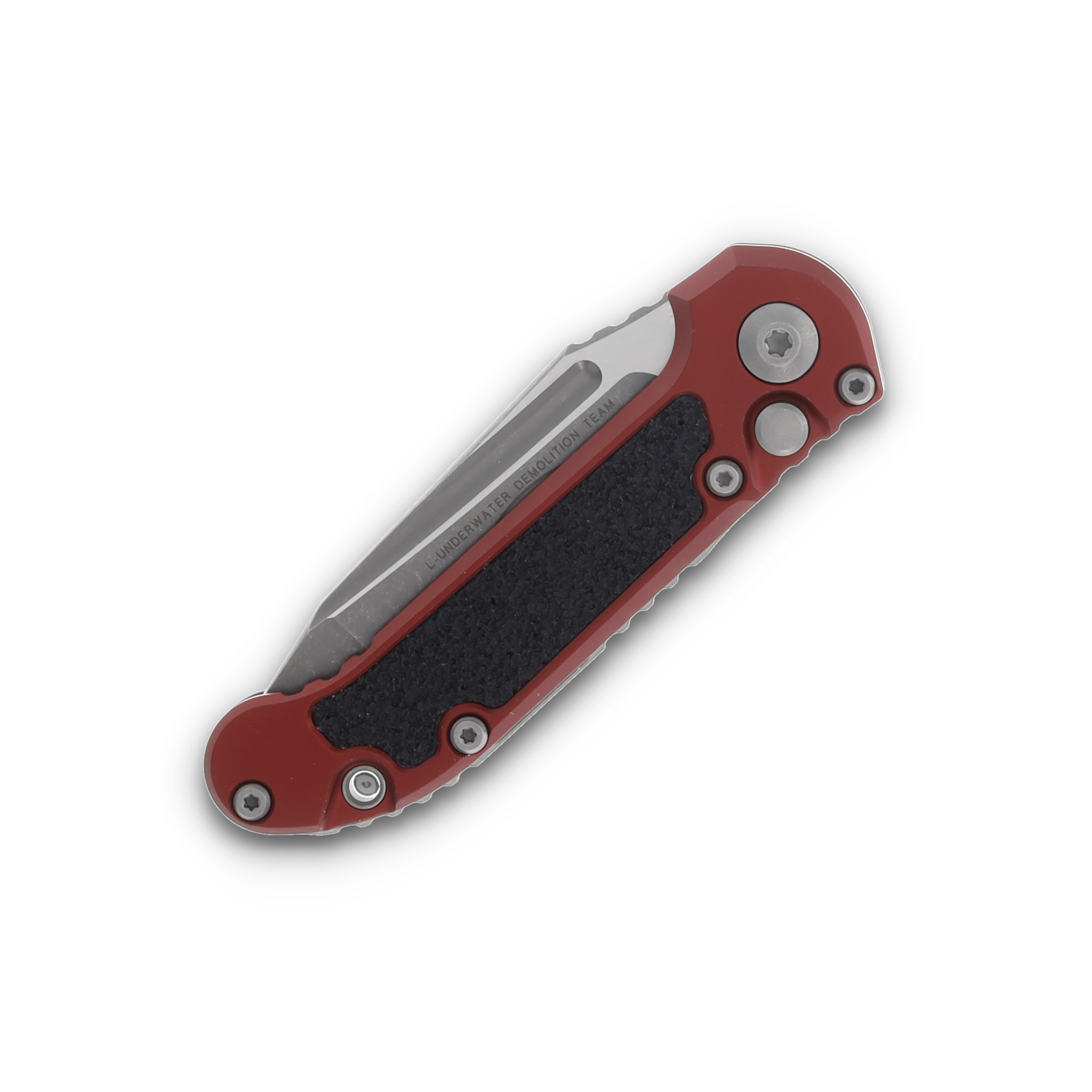 Microtech Knives LUDT Gen III AUTO Merlot 3.5in Apoc Tanto Part Serr AUMT113611APMR View 3