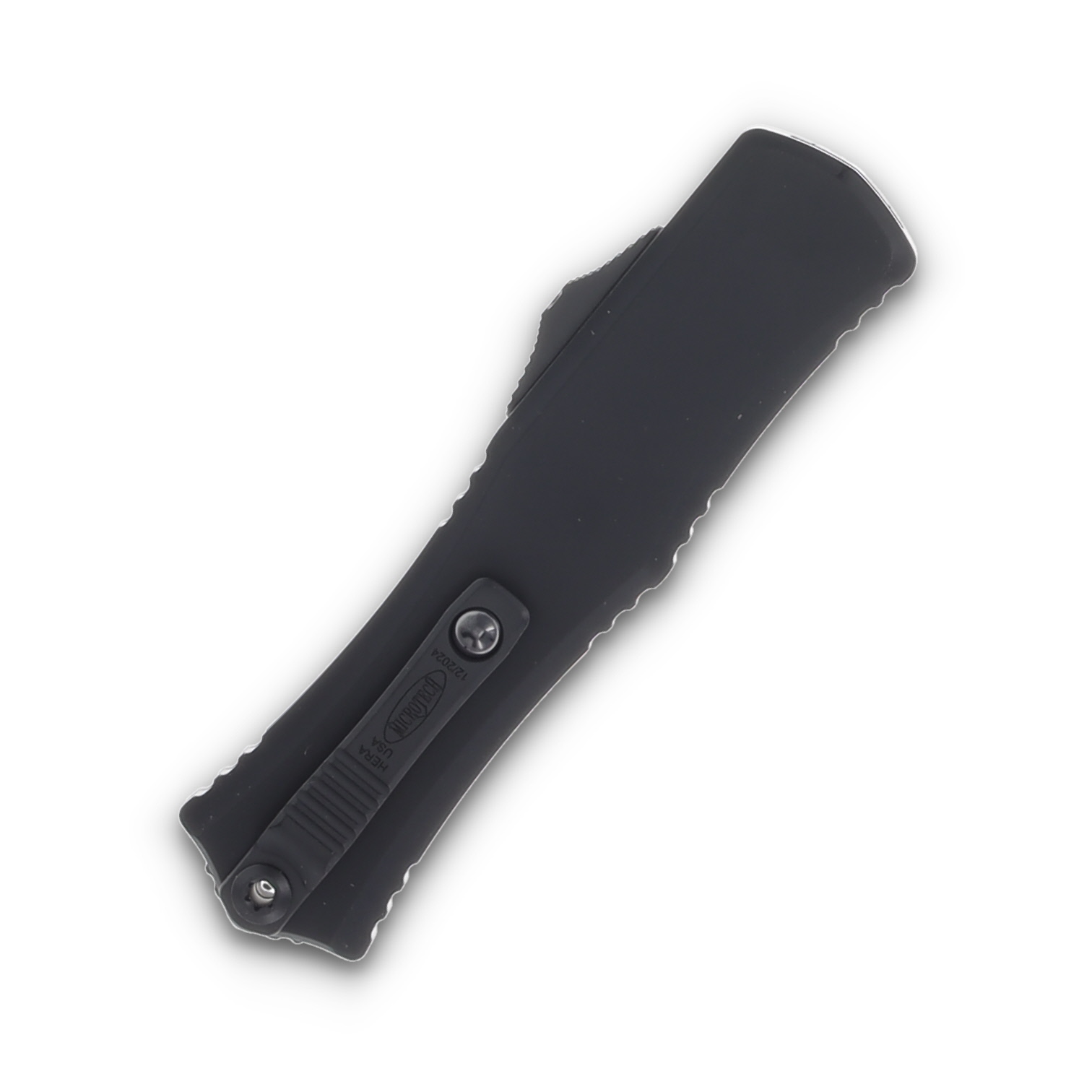 Microtech Hera II Mini OTF Auto Knife Tactical Black 3in Part Serr D/E Dagger Blade AUMT1702M2T View 4