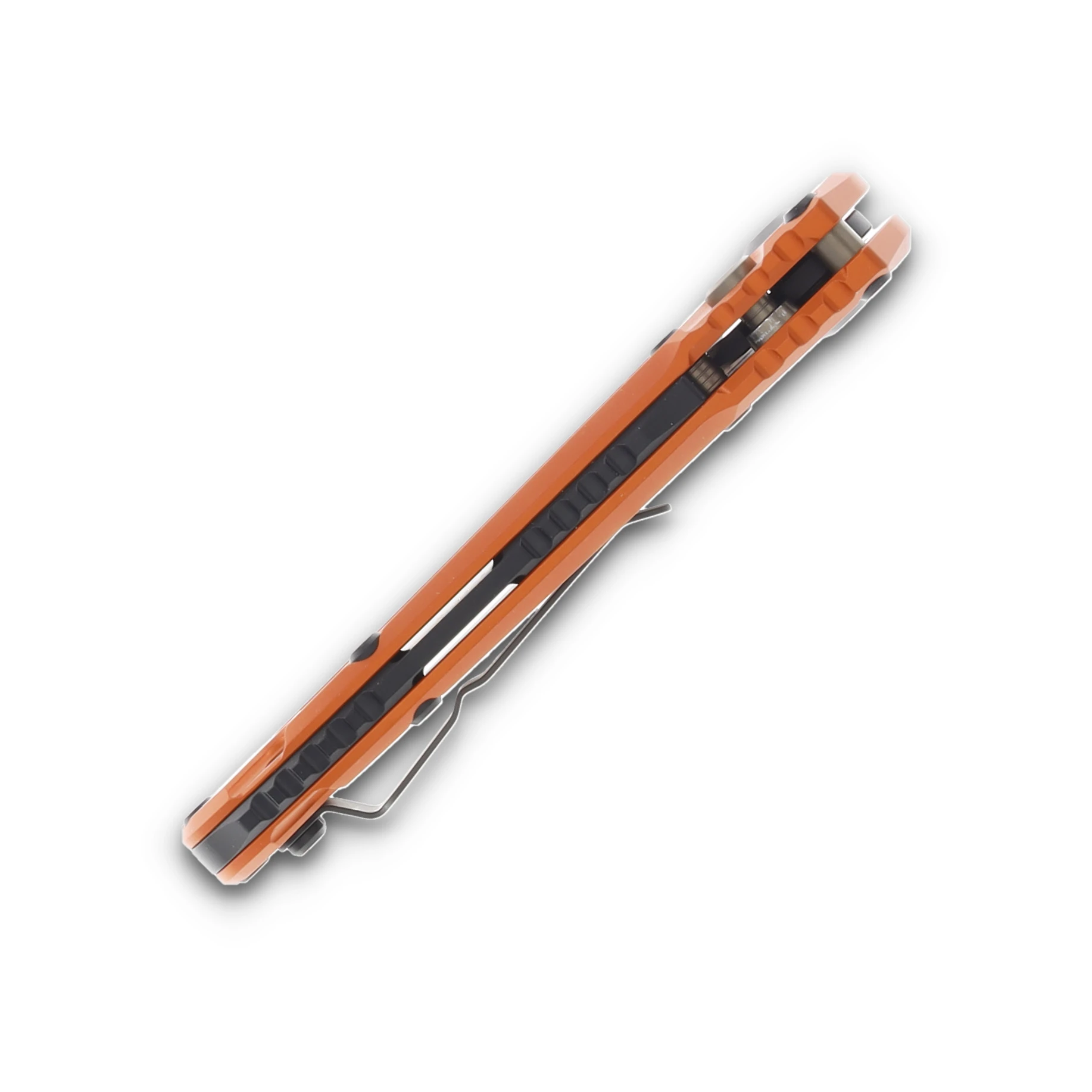 Microtech Knives LUDT Gen III AUTO Orange 3.5in Black Tanto Serrated AUMT11363OR View 5
