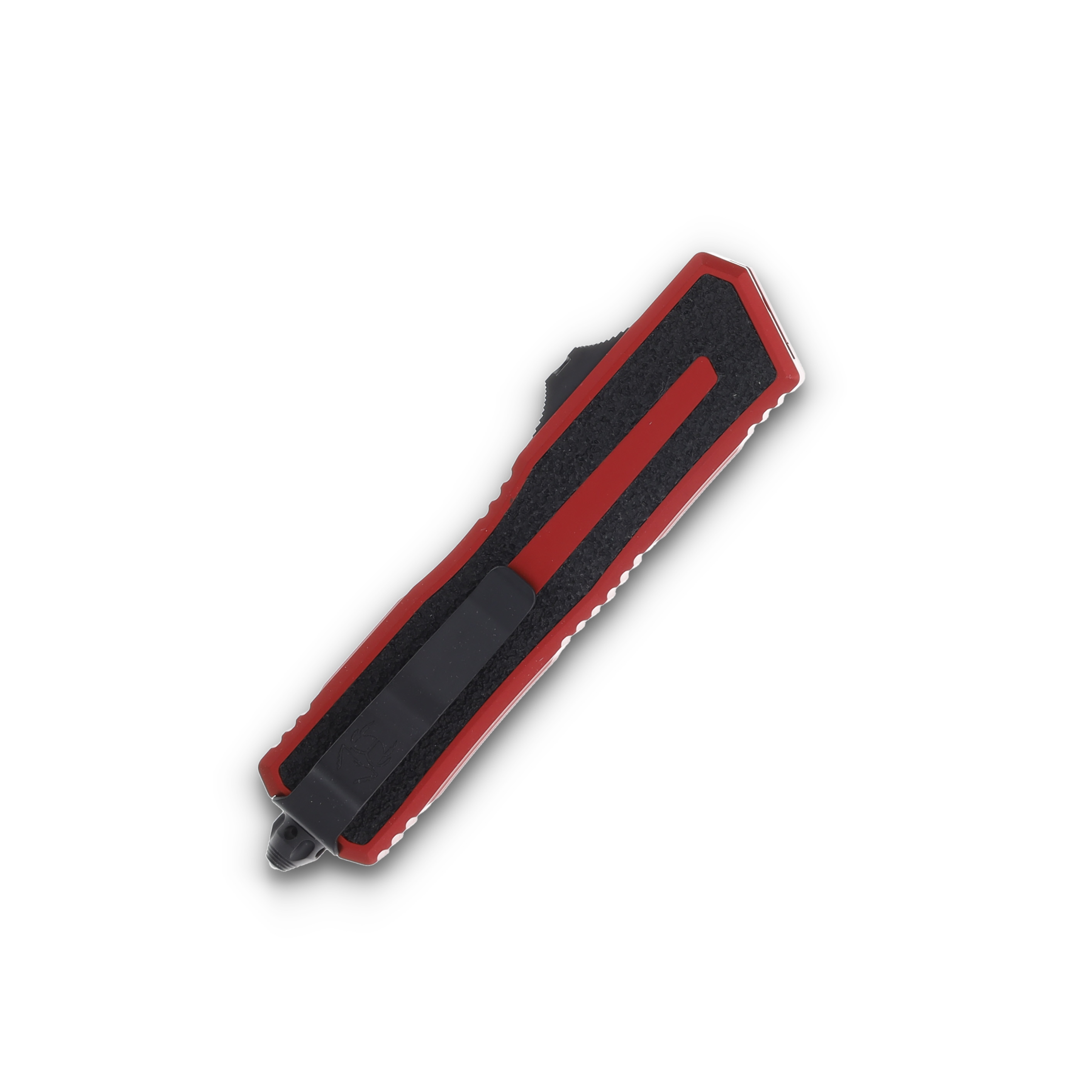 Microtech Scarab II Gen III Auto OTF Red 3.95in Full Serr Black Tanto Blade AUMT12793RD View 4