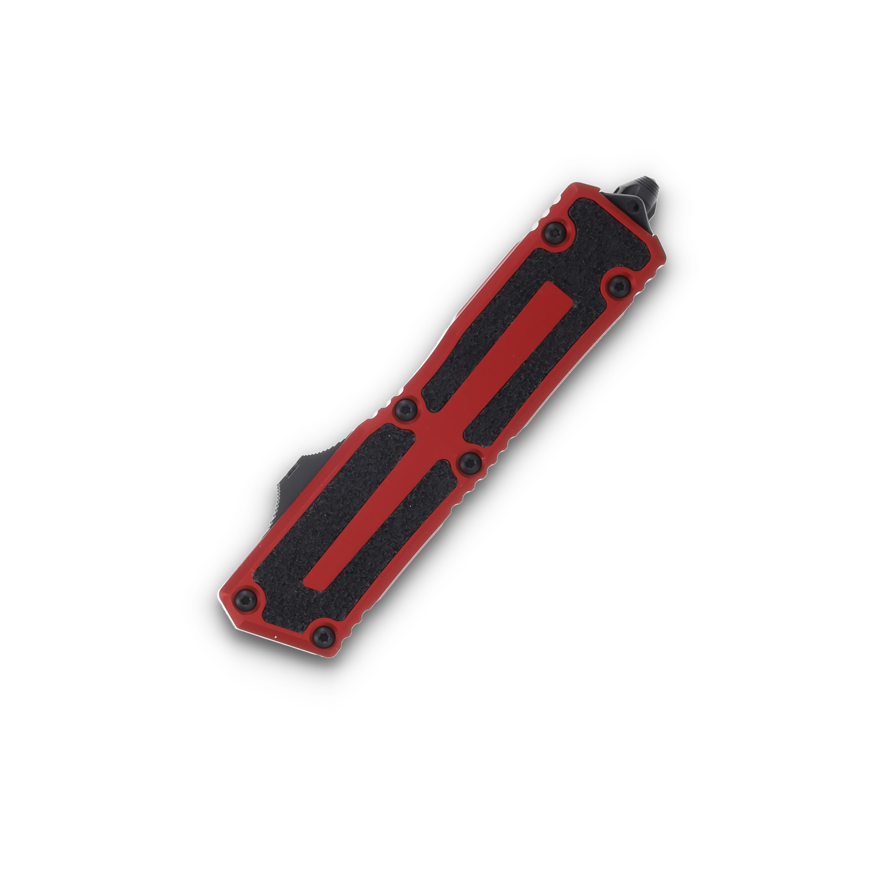 Microtech Scarab II Gen III Auto OTF Red 3.95in Full Serr Black Tanto Blade AUMT12793RD View 3