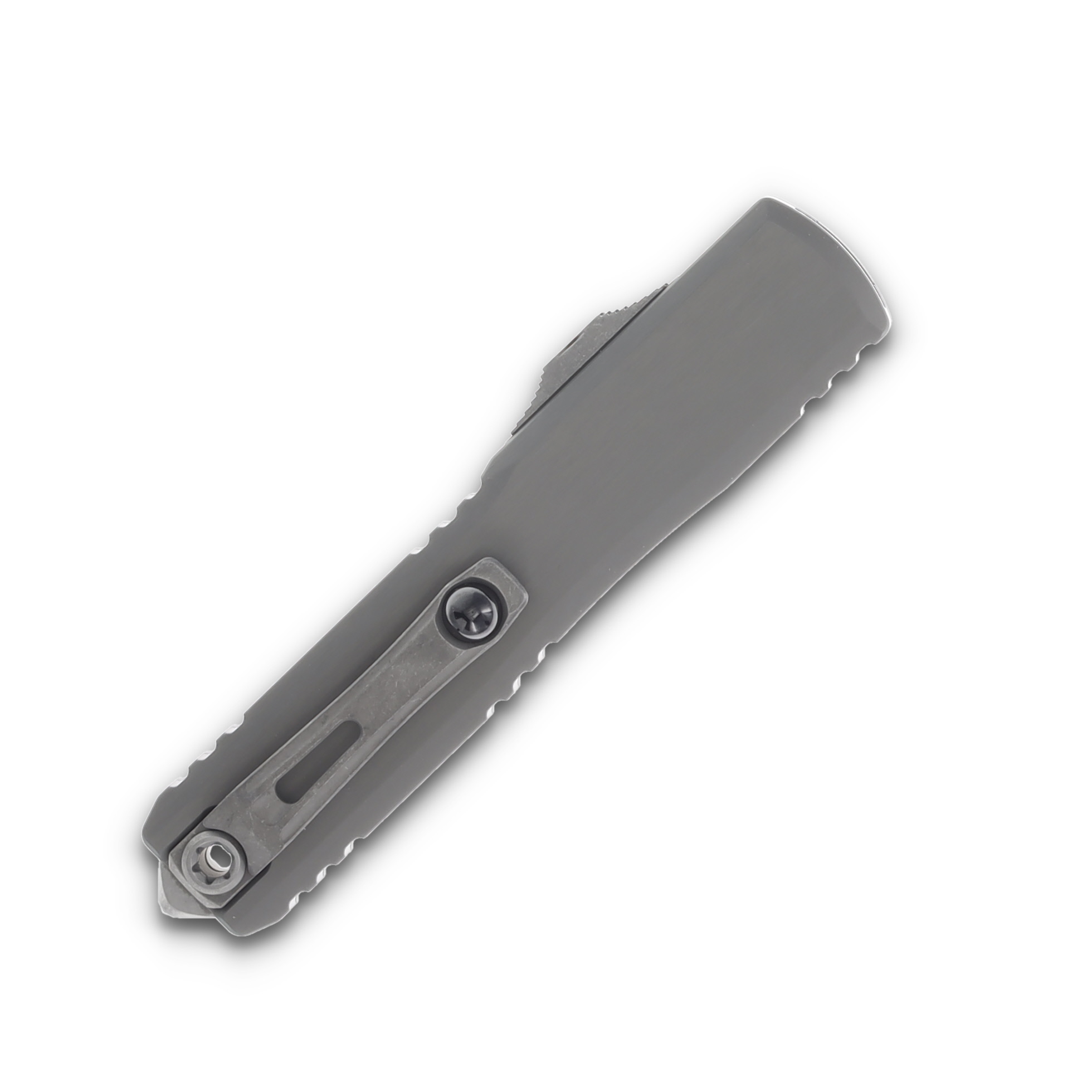 Microtech Ultratech GEN III ZBP OTF Natural 3.55in Part Serr Apoc Drop Point AUMT112111APNC View 4