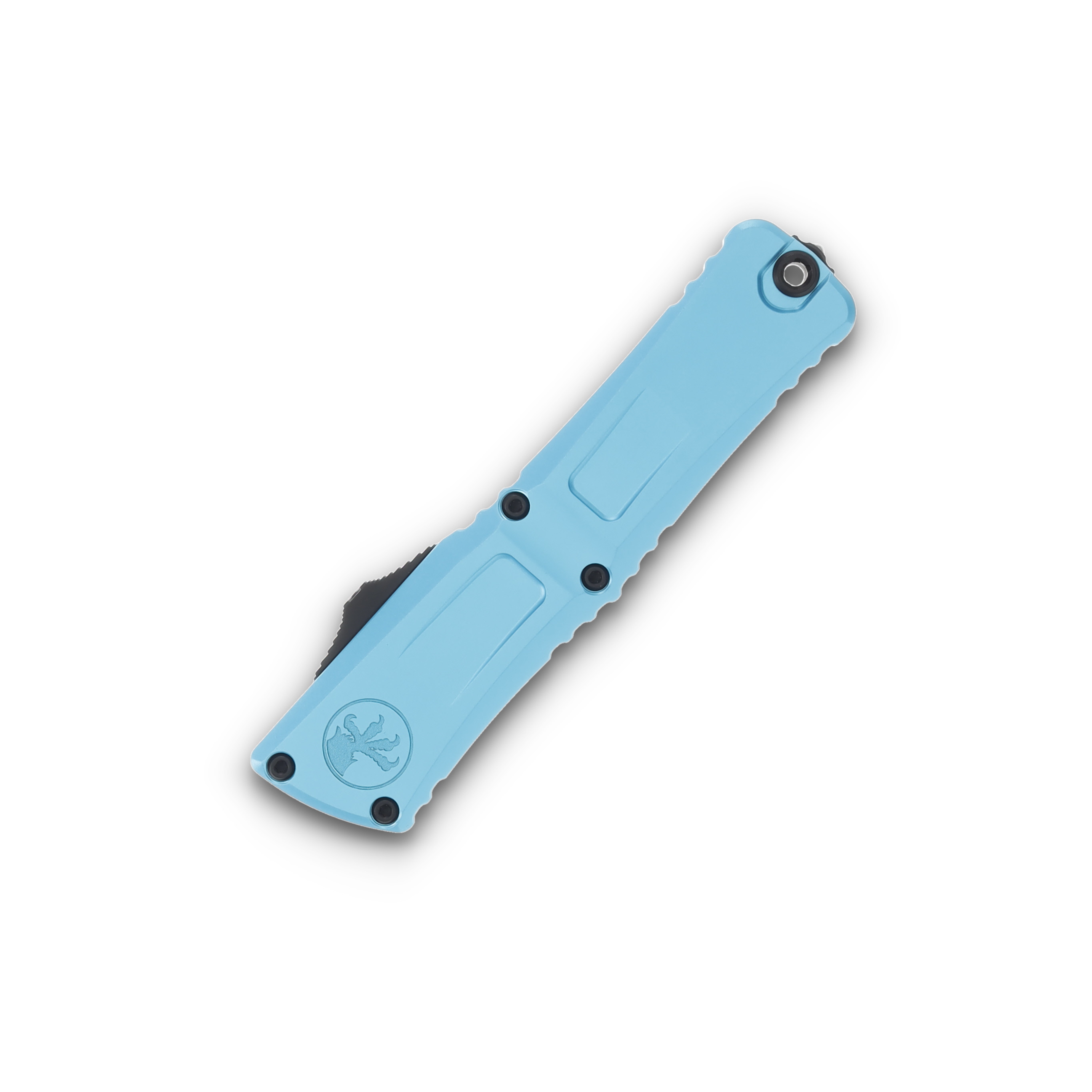 Microtech Combat Troodon Gen III Interceptor Black Part Serr Turquoise Signature Series AUMT12172TQS View 3