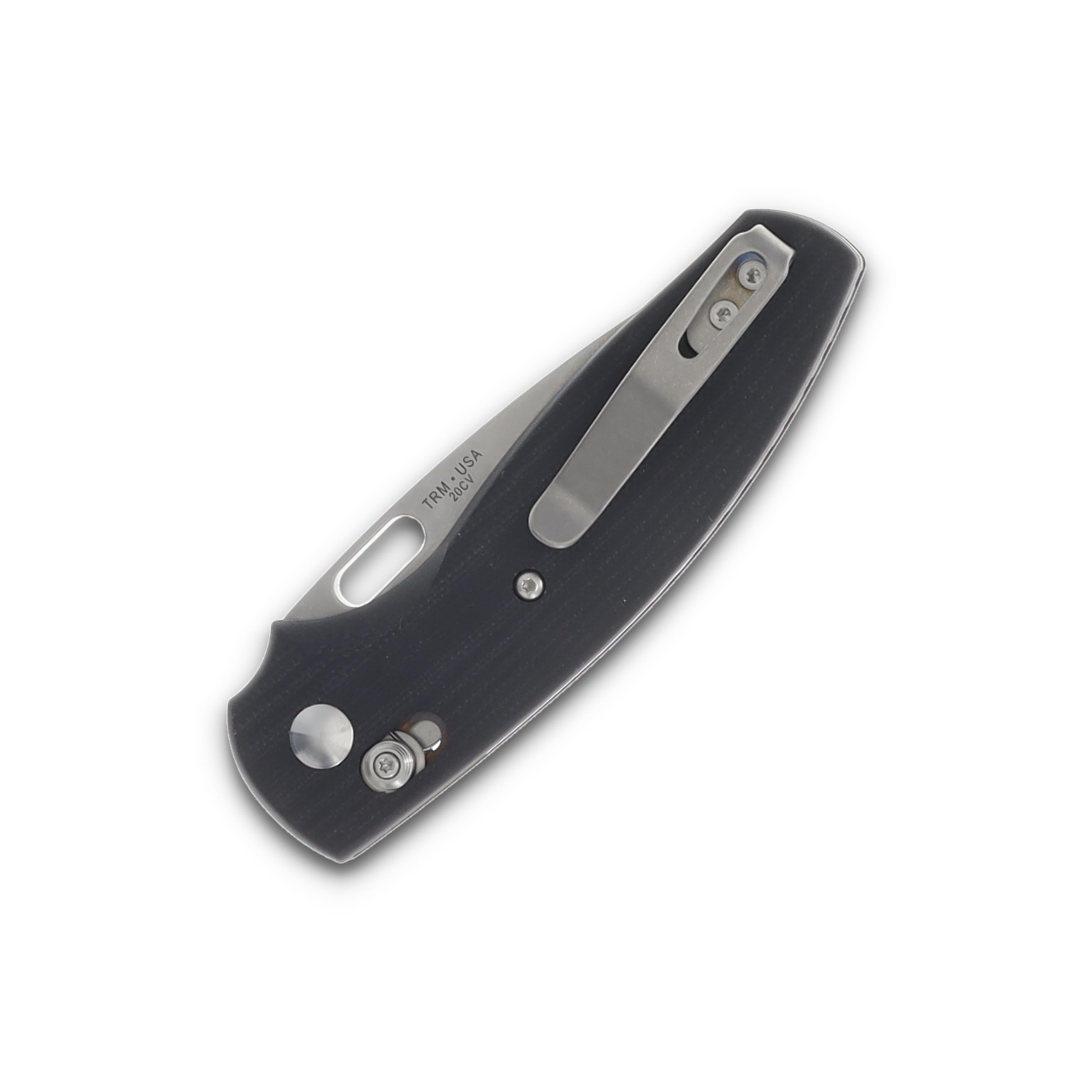 Three Rivers Bulldog Jet Black 2.95 Inch Plain Tumbled Drop Point DLR-BD-3D-G10JB View 6