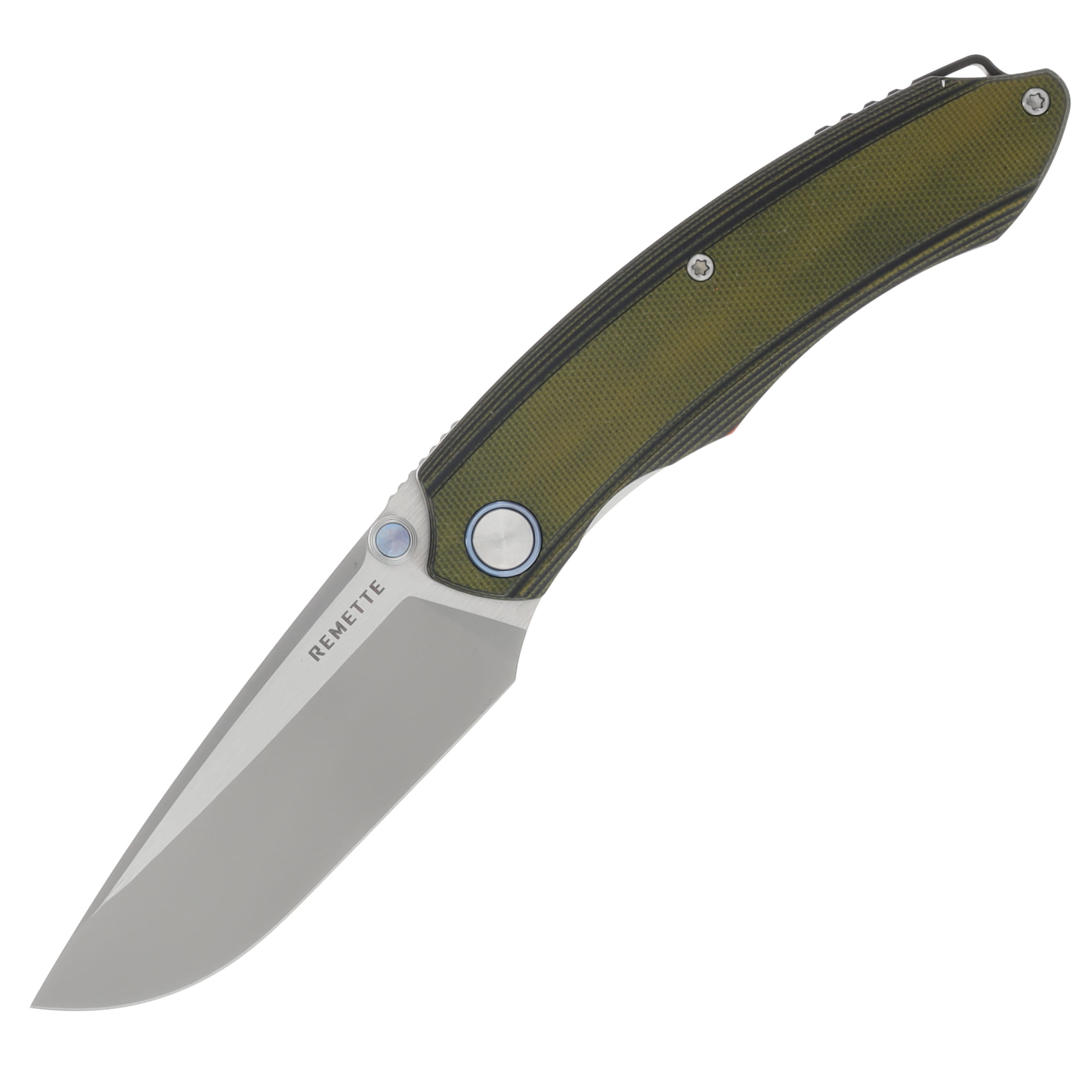 Remette Wild Species Tactical Folding Knife Green G10 3.55in Drop Point Blade GC103 View 1