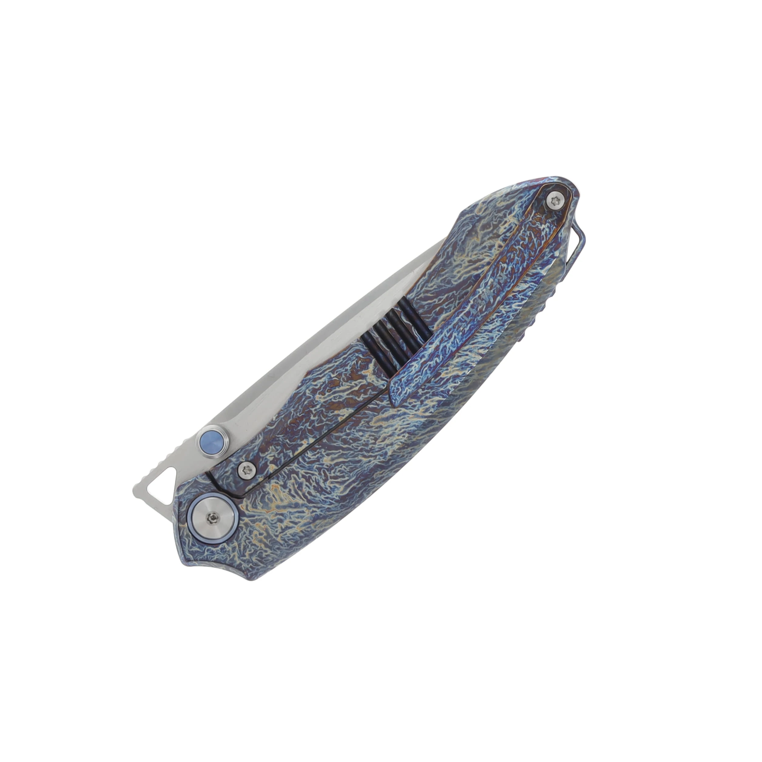 Remette Knives Wild Species Dark Blue Textured Titanium WD108-B View 4