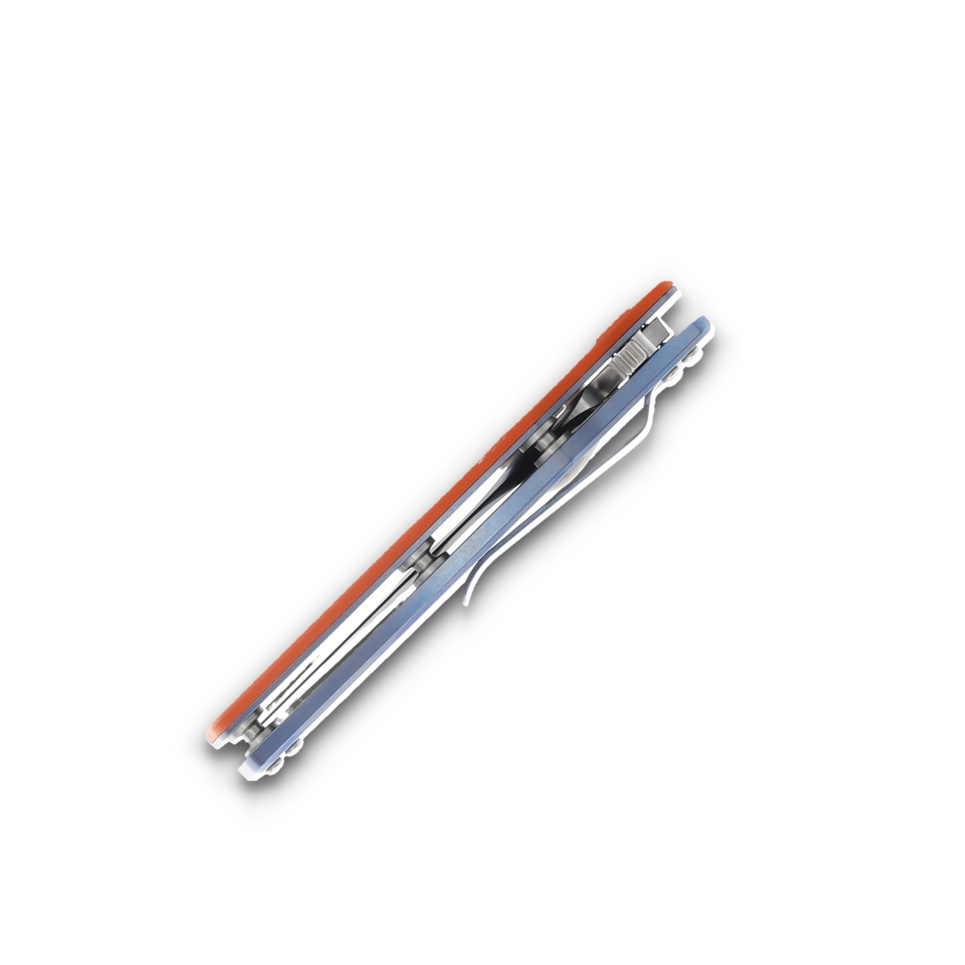 Hinderer 3.5 Eklipse Blue - Orange 3.5 Inch Plain Stonewash Slicer KEK35SLHOTWSWBLOR View 8