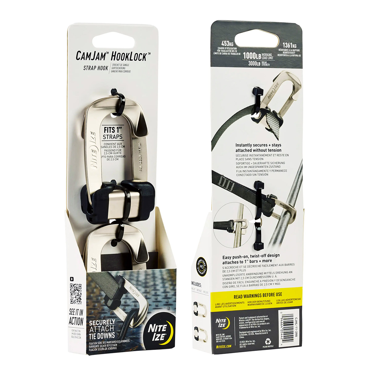 Nite Ize CamJam Hooklock Strap Hook Large 2 pk CJHL-11-2R8 View 2