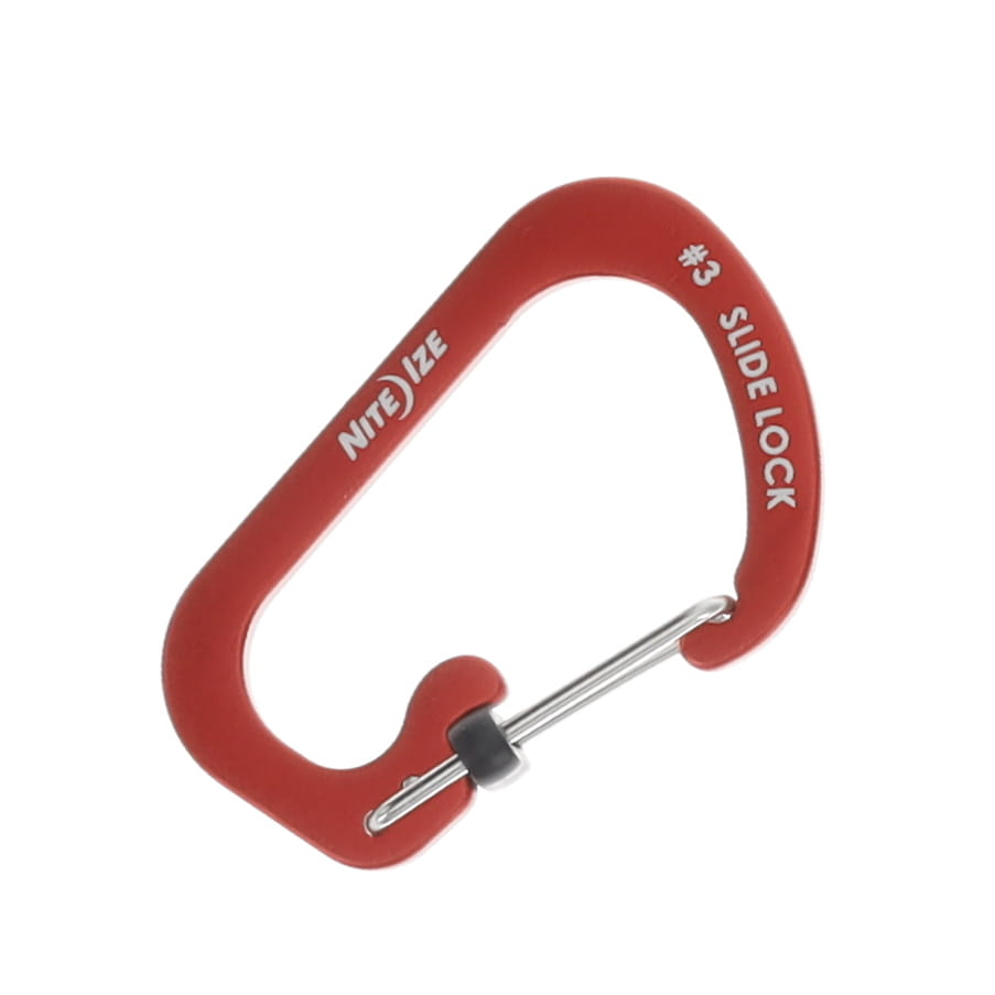 Nite Ize SlideLock Carabiner Aluminum # 3 Red CSLA3-10-R6 View 2