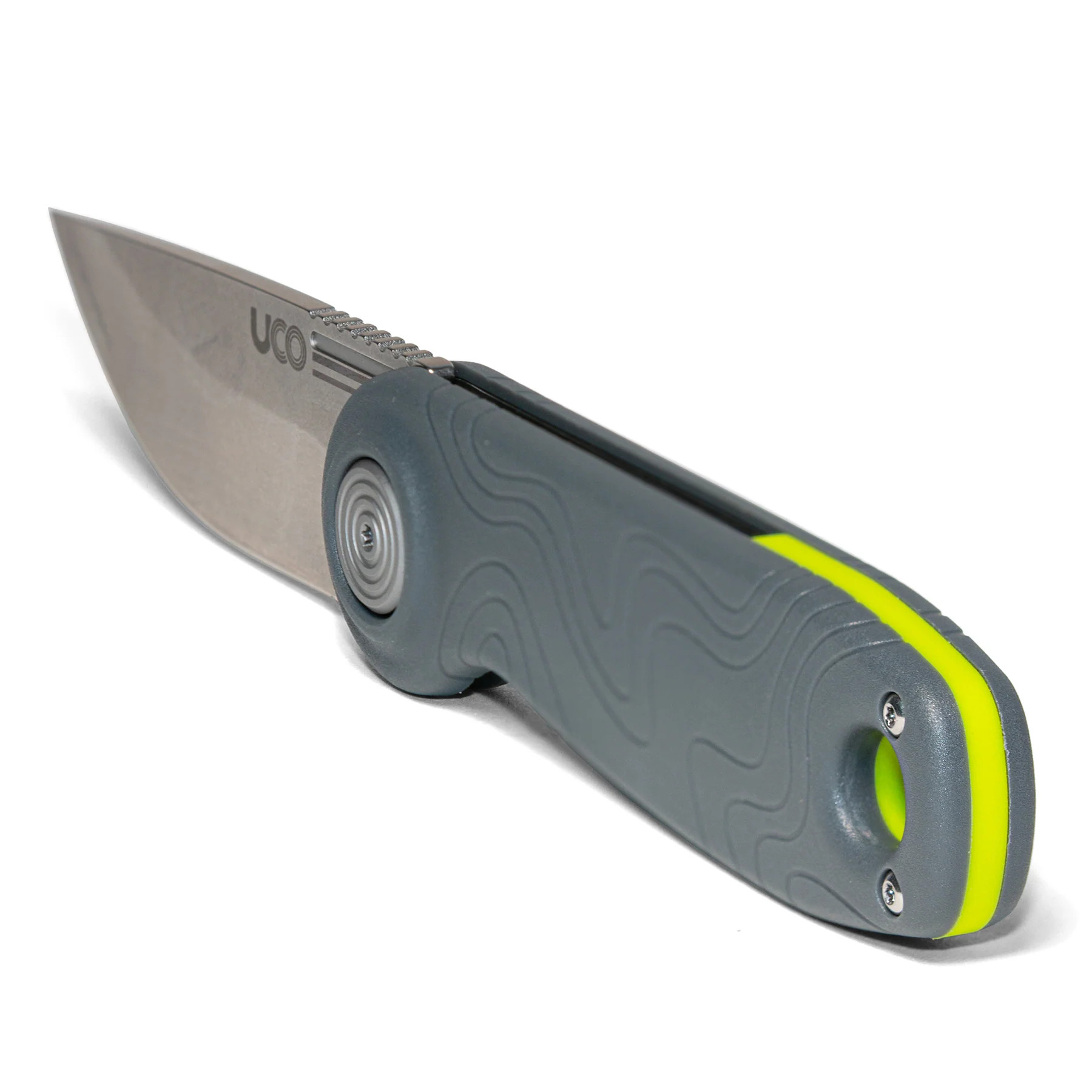 Uco Ingalls Folding Knife Coal 2.6in Plain Stonewash Straight Back Blade K-10500-COAL View 7