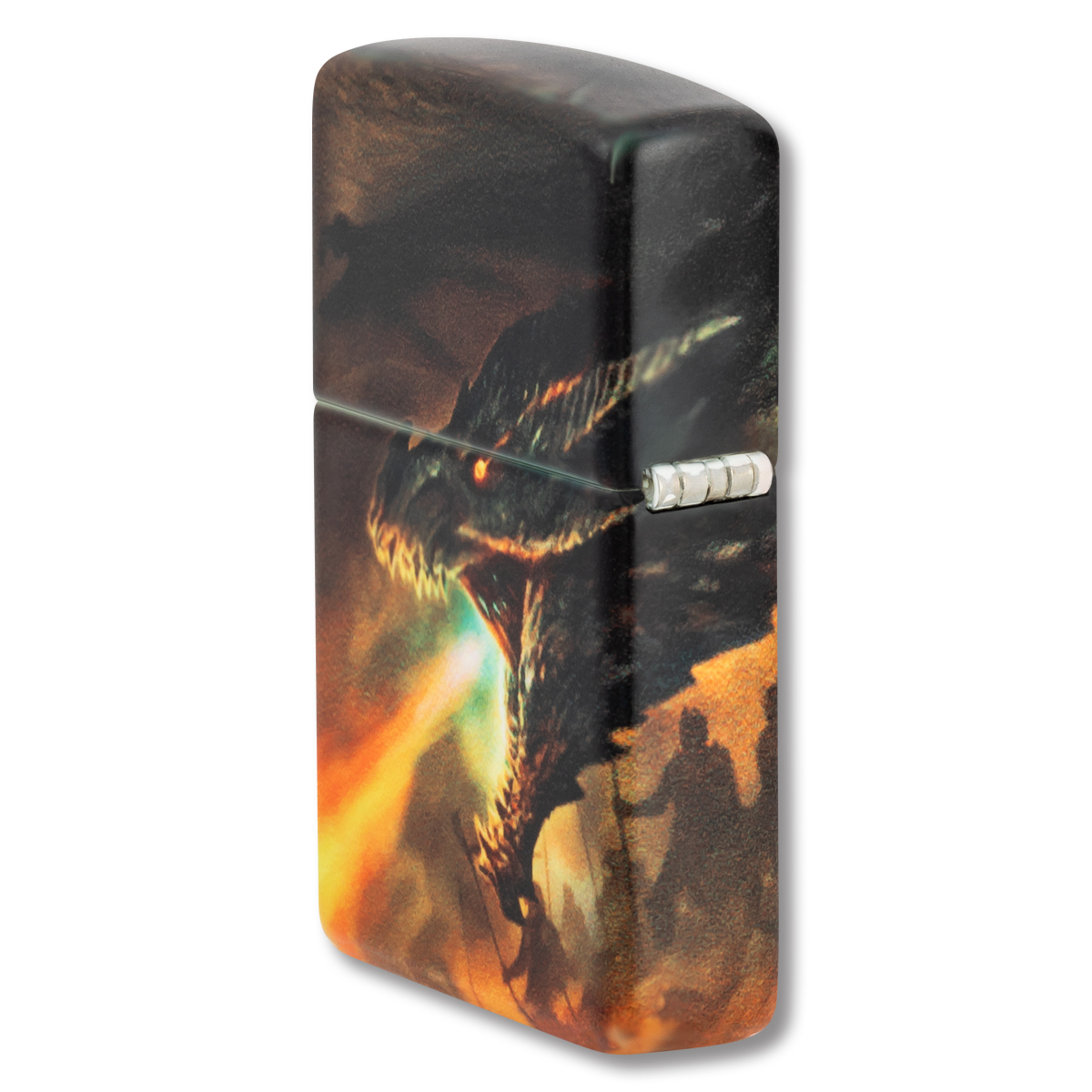 Zippo Lighter 540 Knight and Dragon Design Black Matte ZP46284 View 3