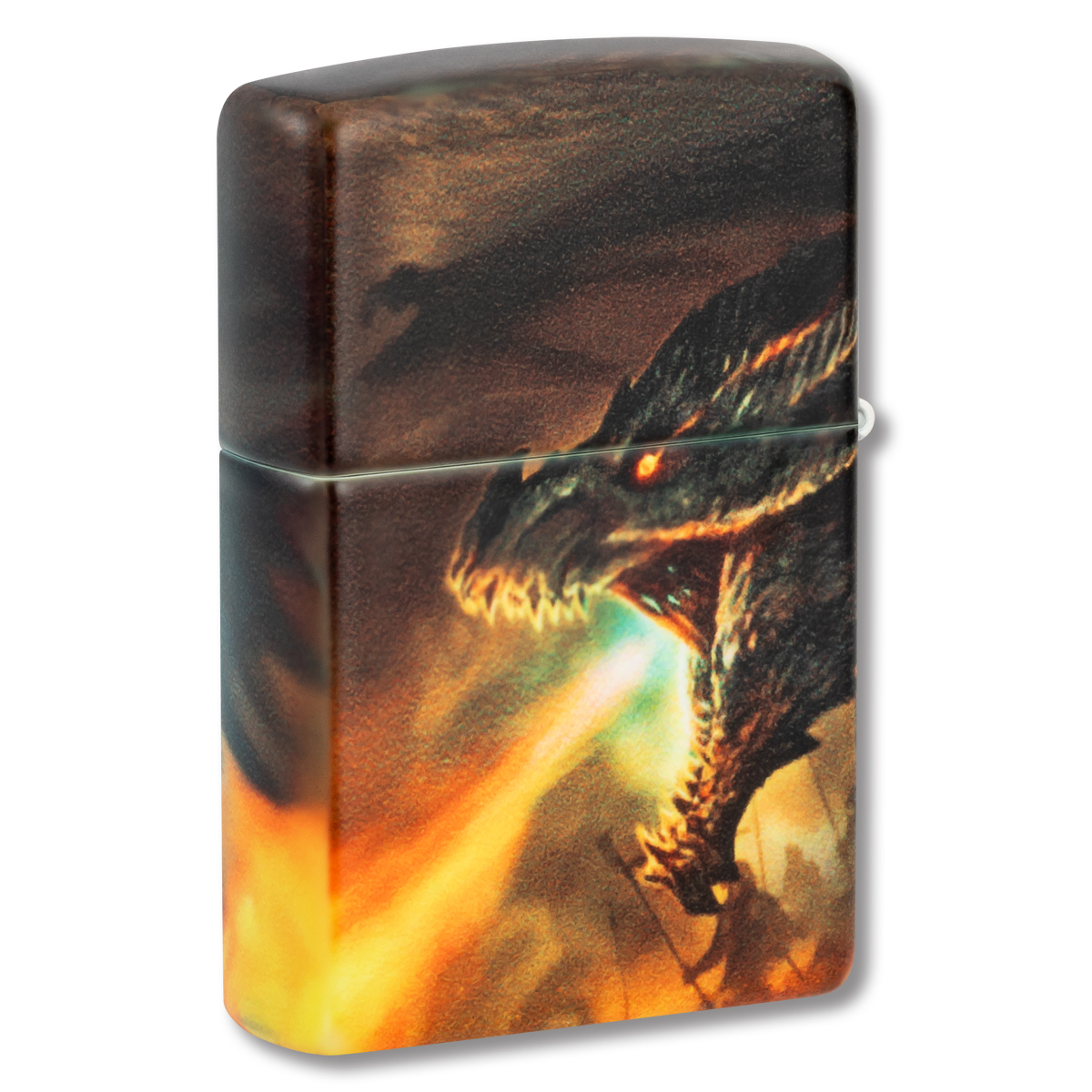 Zippo Lighter 540 Knight and Dragon Design Black Matte ZP46284 View 2