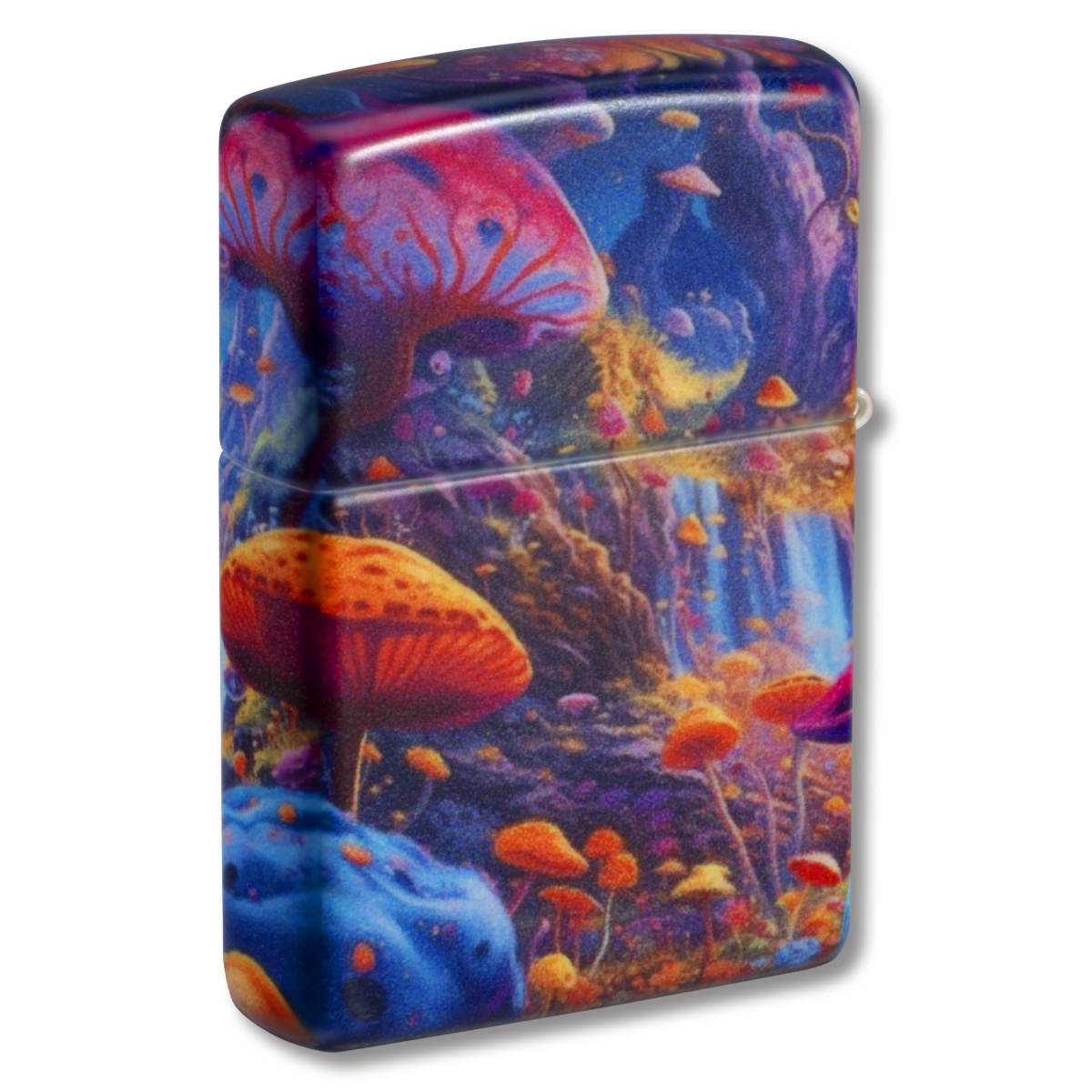 Zippo Lighter 540 Mushroom Forest and Alien Design Full-Color Matte ZP46433 View 2