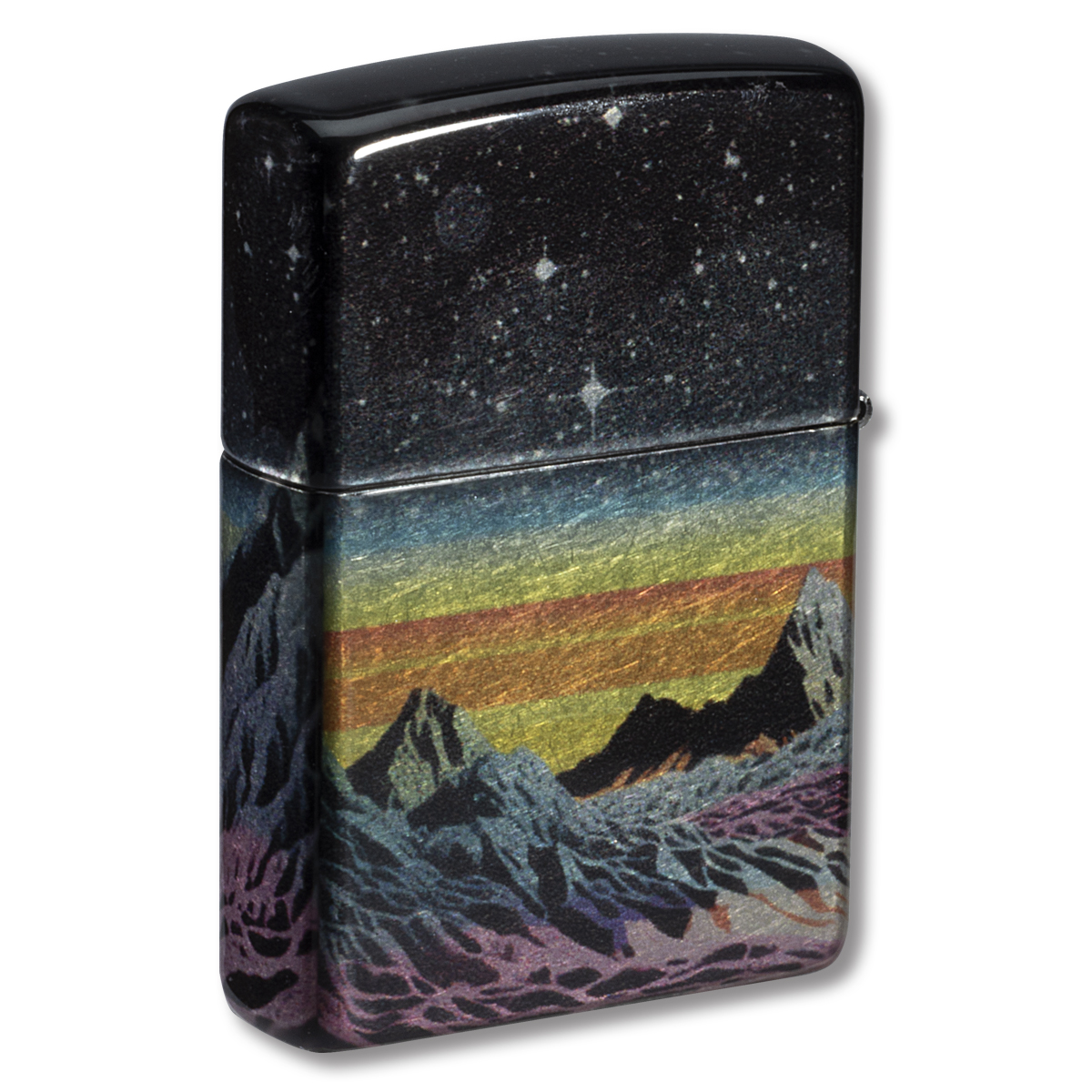Zippo Lighter 540 Space in Color Design Tumbled Chrome ZP46432 View 2