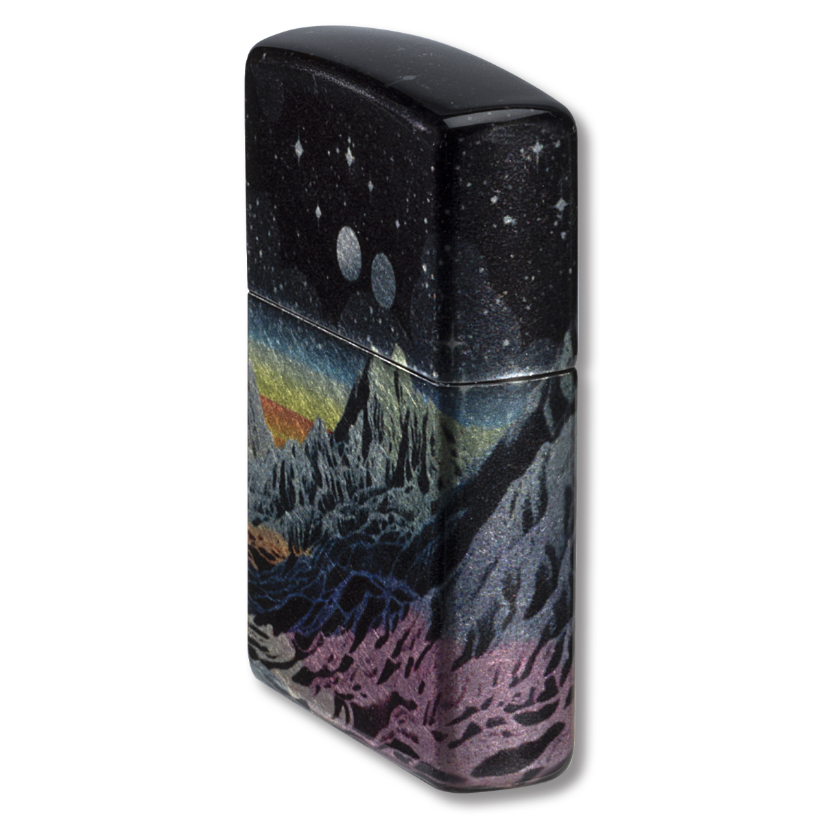 Zippo Lighter 540 Space in Color Design Tumbled Chrome ZP46432 View 4