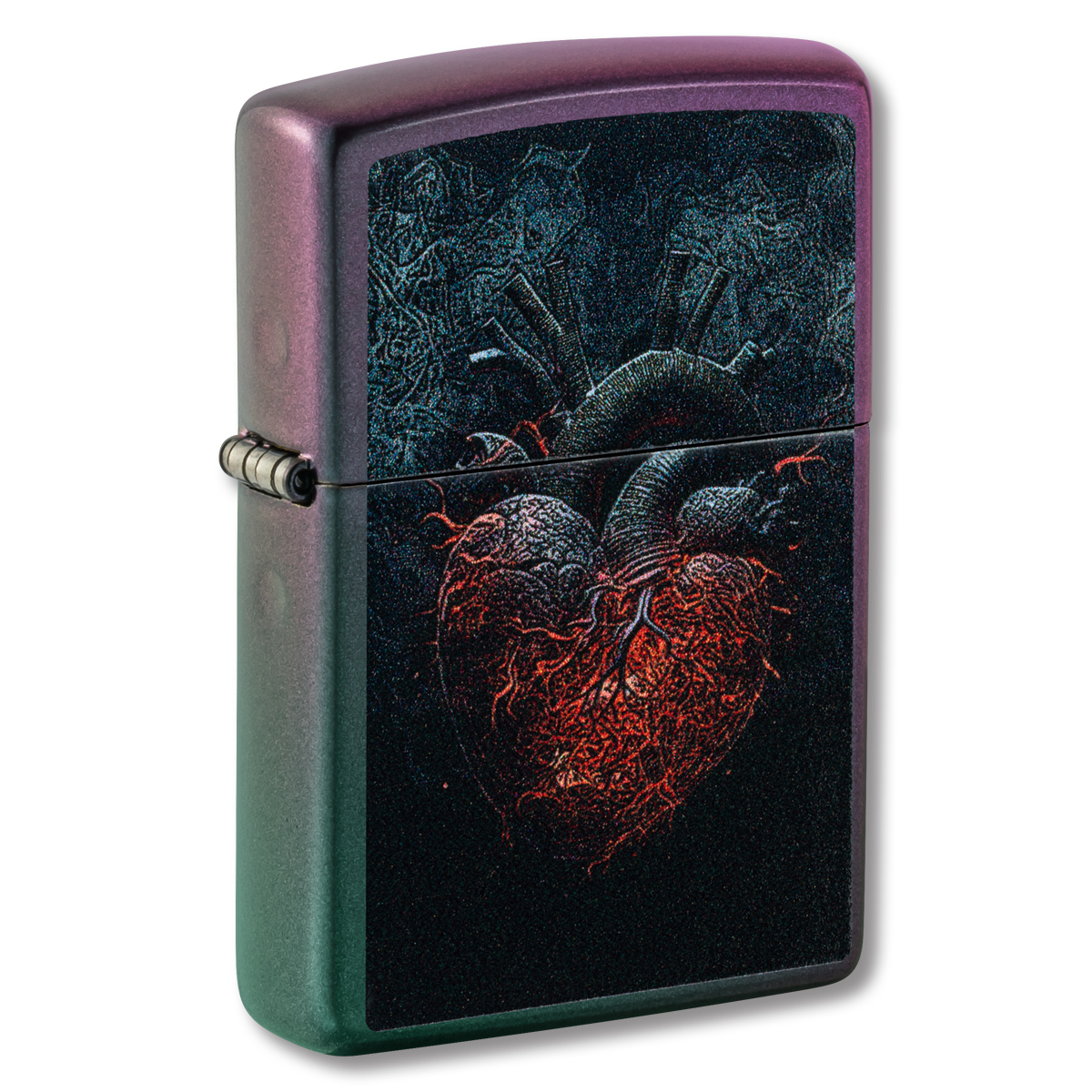 Zippo Lighter Dark Heart Design Iridescent ZP46583 View 1