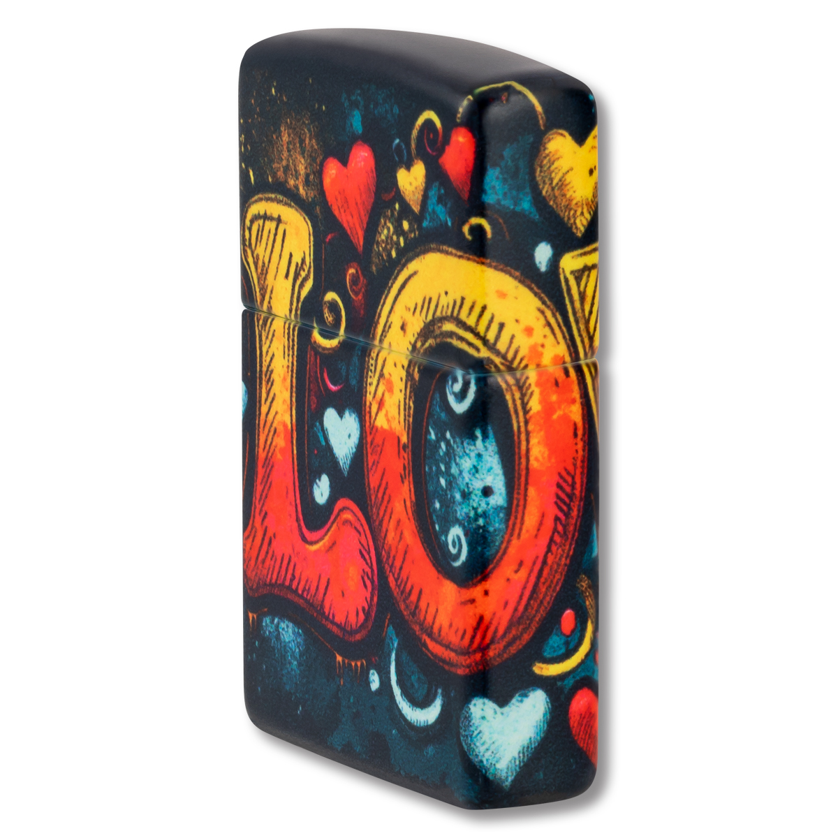 Zippo Lighter 540 Love Design Black Matte ZP46283 View 3