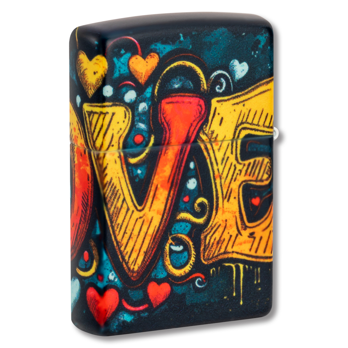 Zippo Lighter 540 Love Design Black Matte ZP46283 View 2