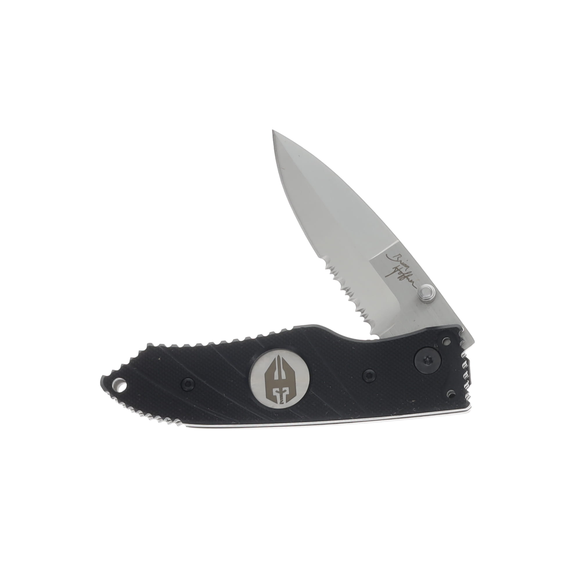 Hoffner Knives SNAP Flatline 2.8 Inch Part Serr Silver Spear Point FK-S2CBS-FB View 2