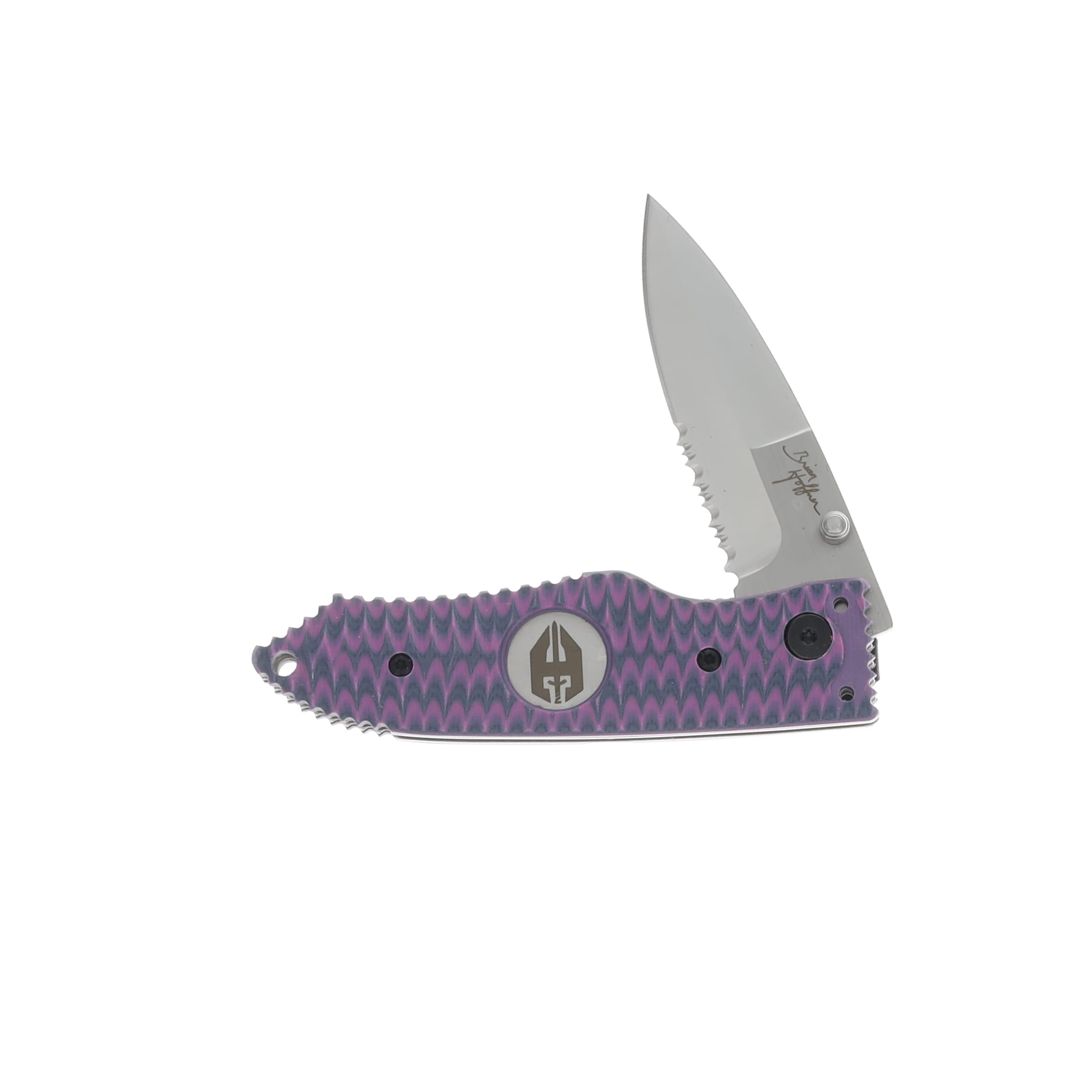 Hoffner Knives SNAP Chiseled Valkyrie 2.8in Part Serr Silver Spear Point FK-S2CBS-CPG View 2
