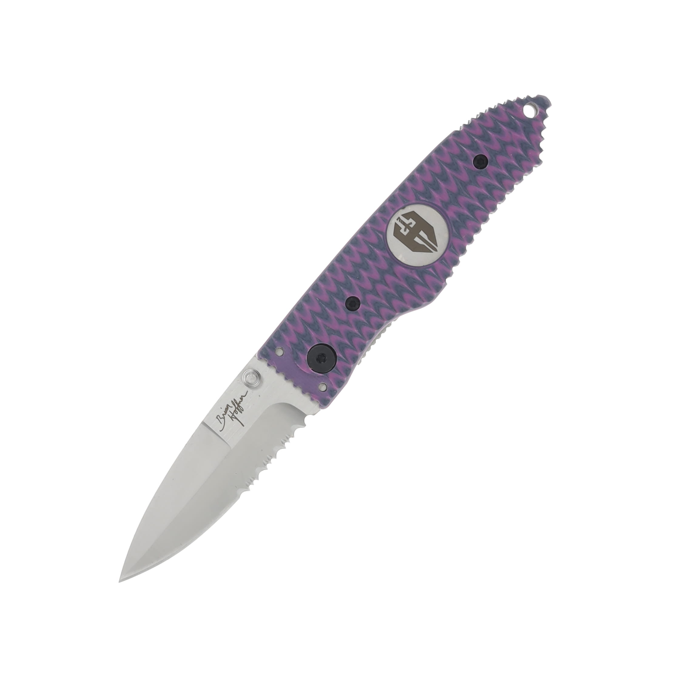 Hoffner Knives SNAP Chiseled Valkyrie 2.8in Part Serr Silver Spear Point FK-S2CBS-CPG View 1