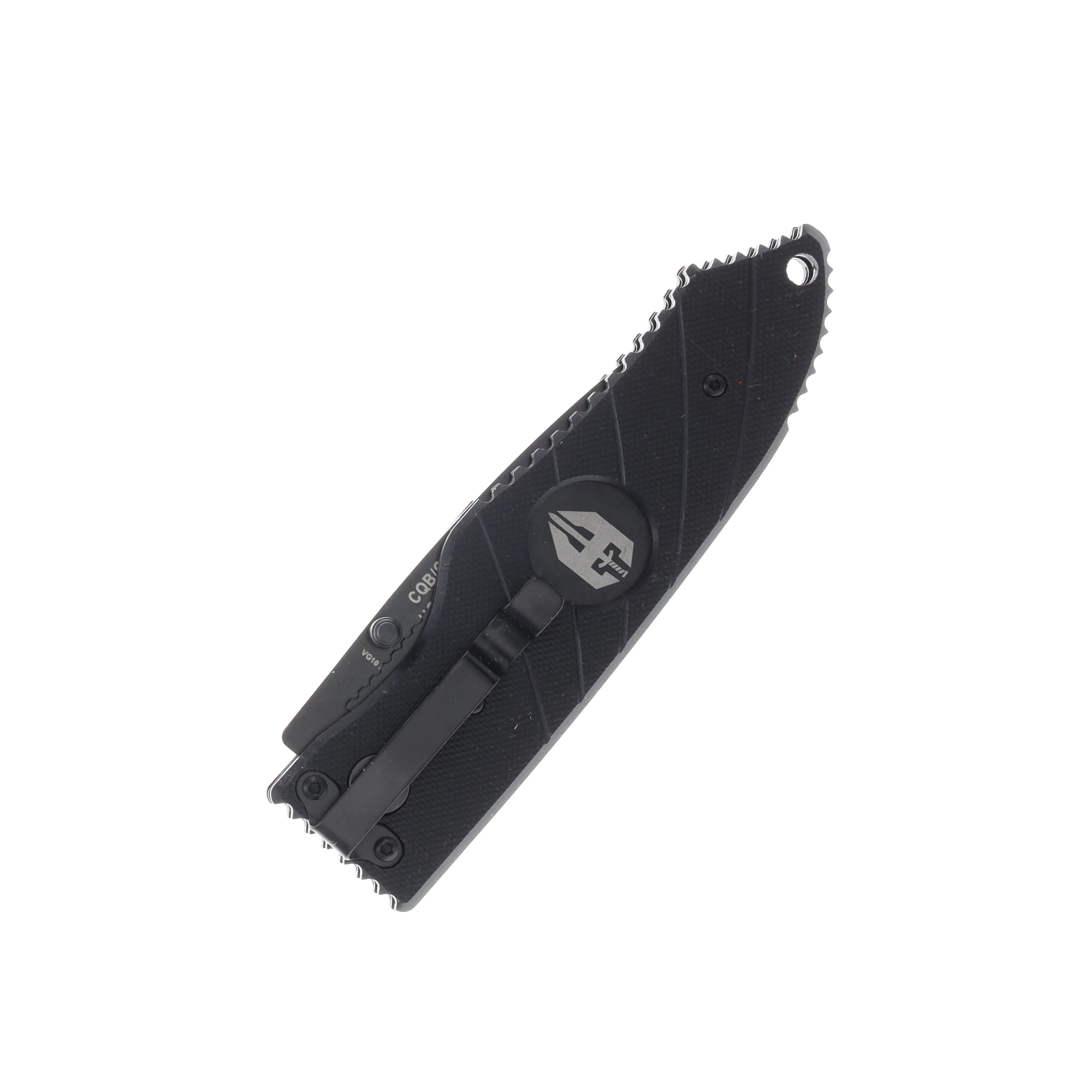 Hoffner Knives SNAP Flatline 3.5 Inch Part Serr Black Spear Point FK-S3CBK-FB View 2