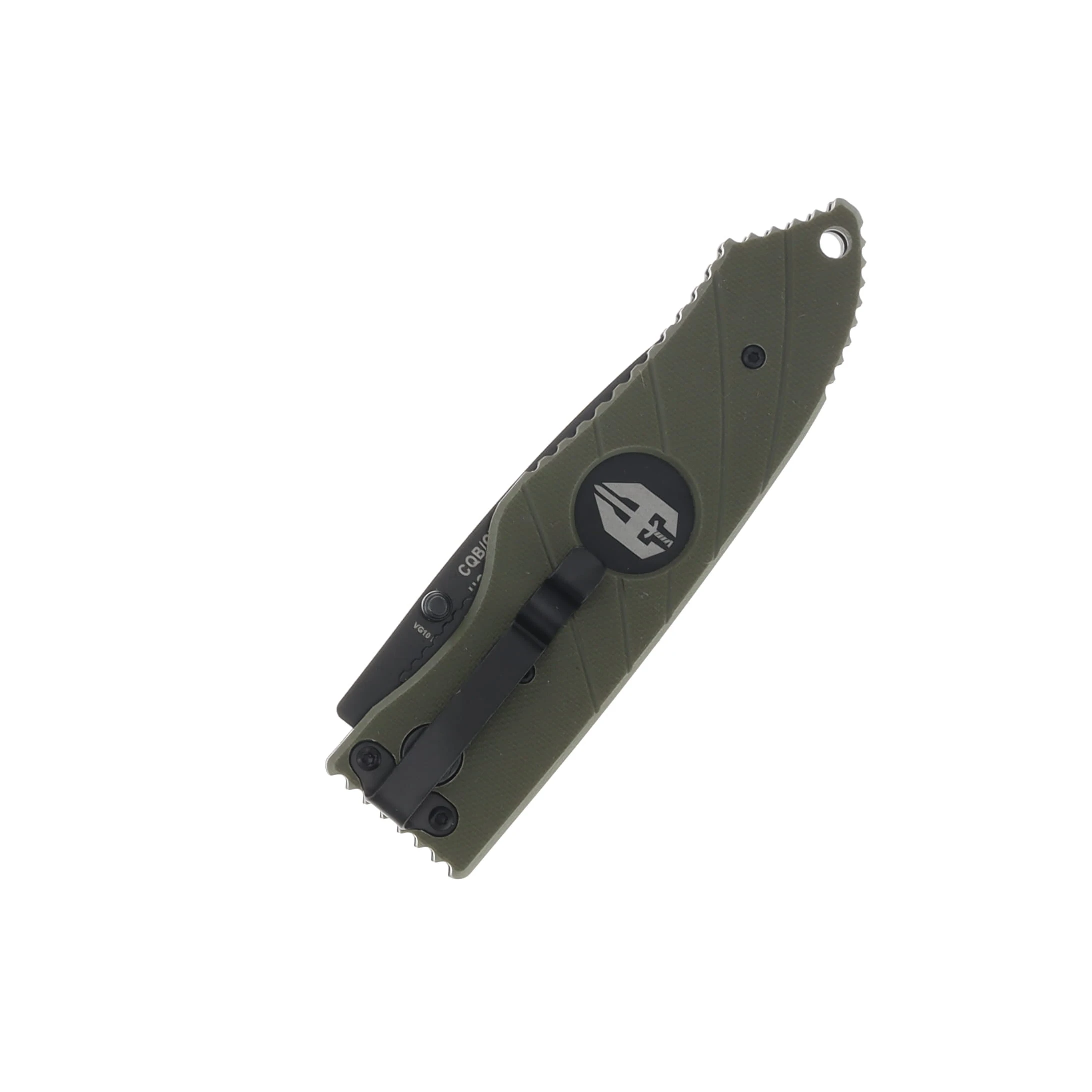 Hoffner Knives SNAP Flatline Olive 3.5in Part Serr Black Spear Point FK-S3CBK-FO View 3