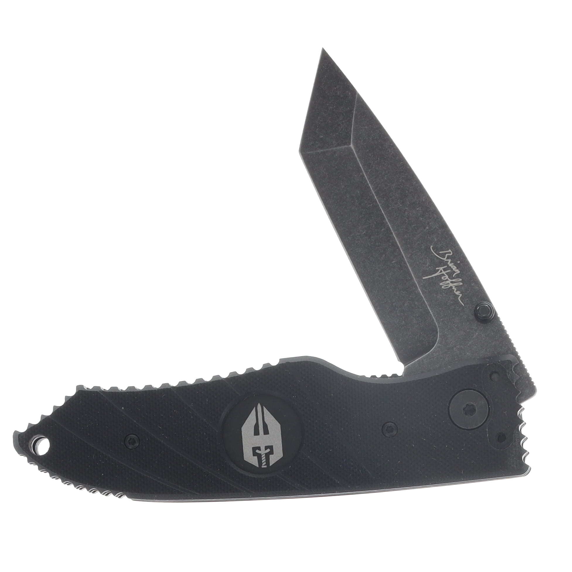 Hoffner Knives SNAP Fractured Carbon Fiber 3.25in Plain Black Stonewash Tanto FK-S3TBS-CF2 View 3