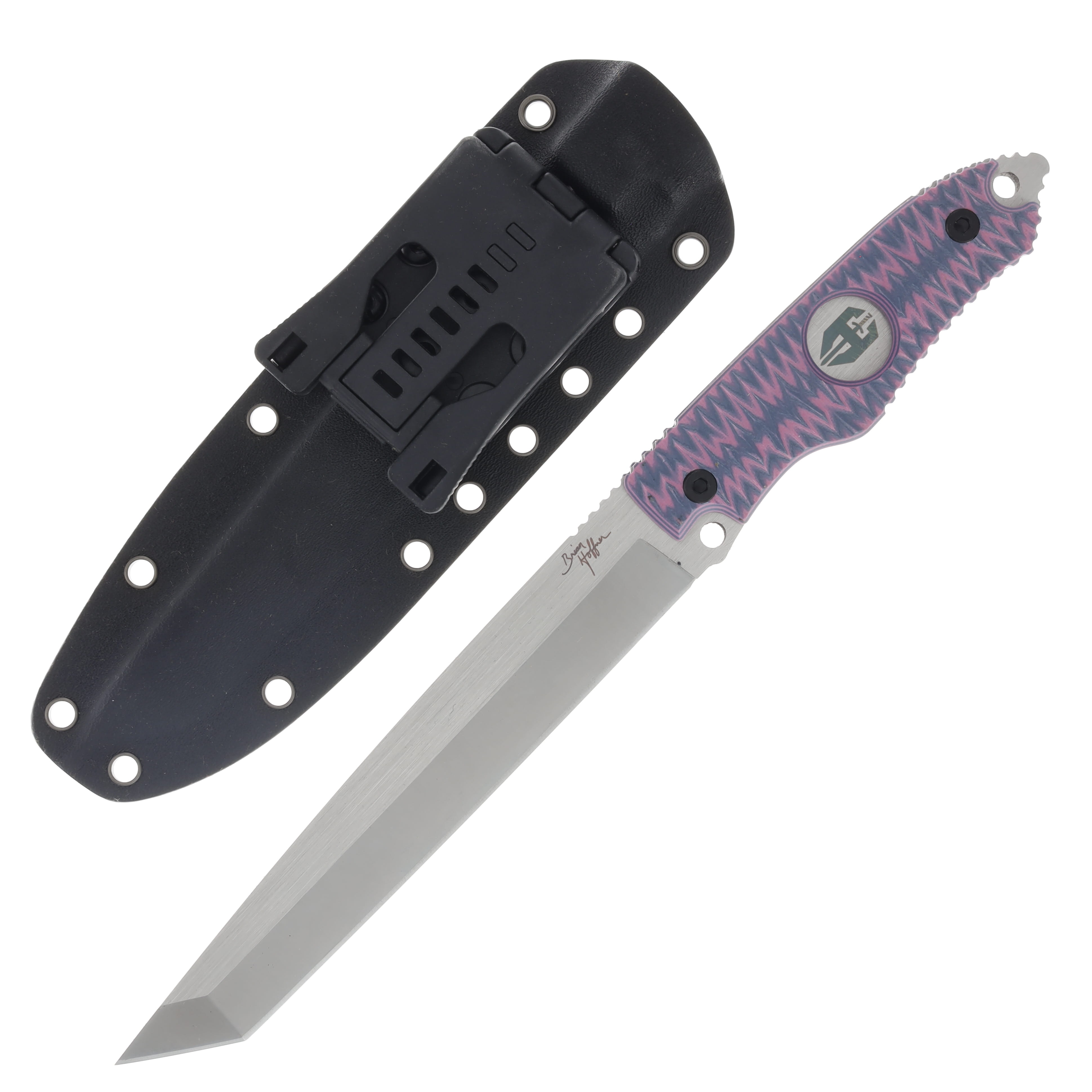 Hoffner Knives Beast Chiseled Valkyrie 7 Inch Plain Silver Tanto BE-T7SBS-CPG View 2