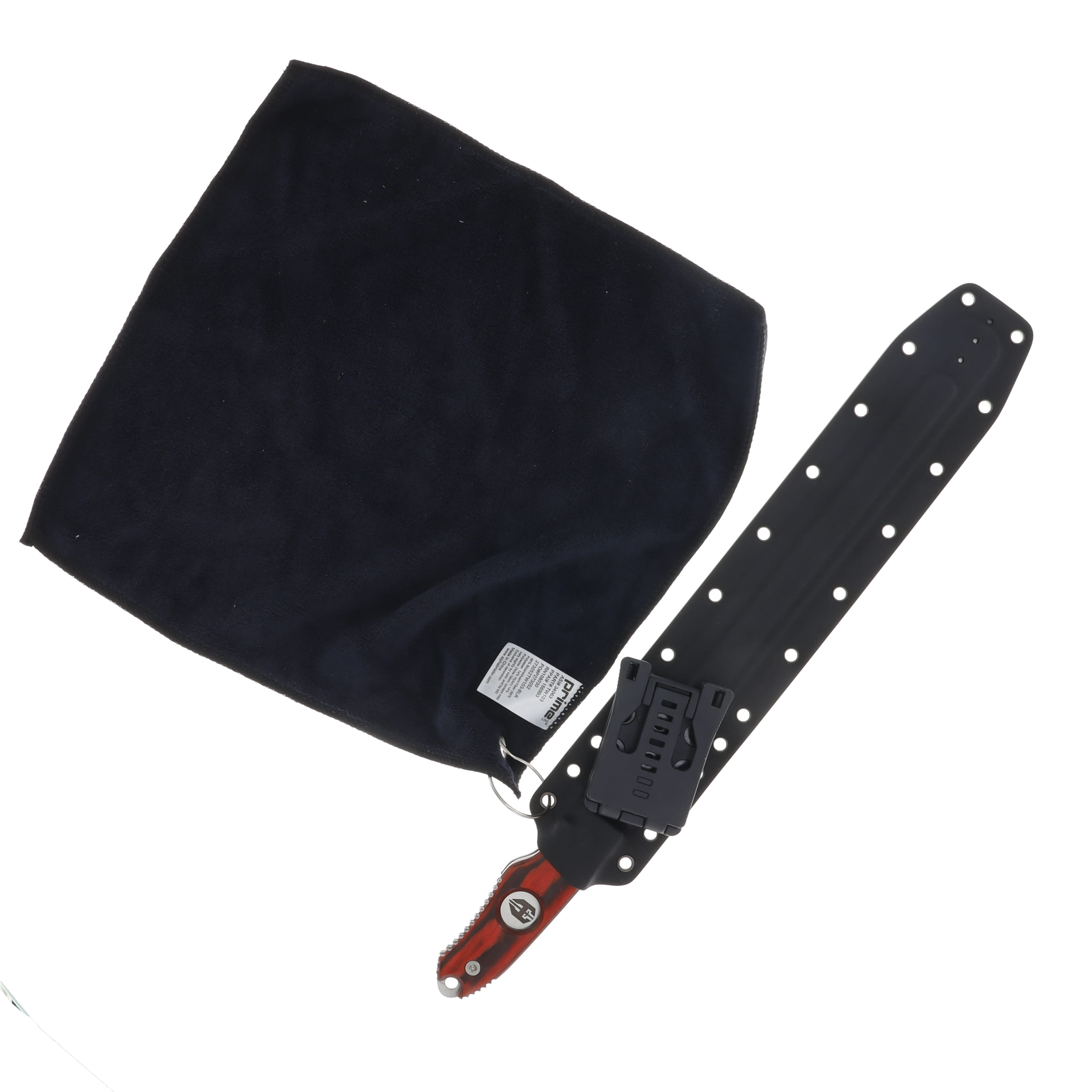Hoffner Knives Carvemaster- Exotic Red Wood Grip, German Stainless, & Black Kydex Sheath with Towel C-CARVE-S12-PAKKA View 6