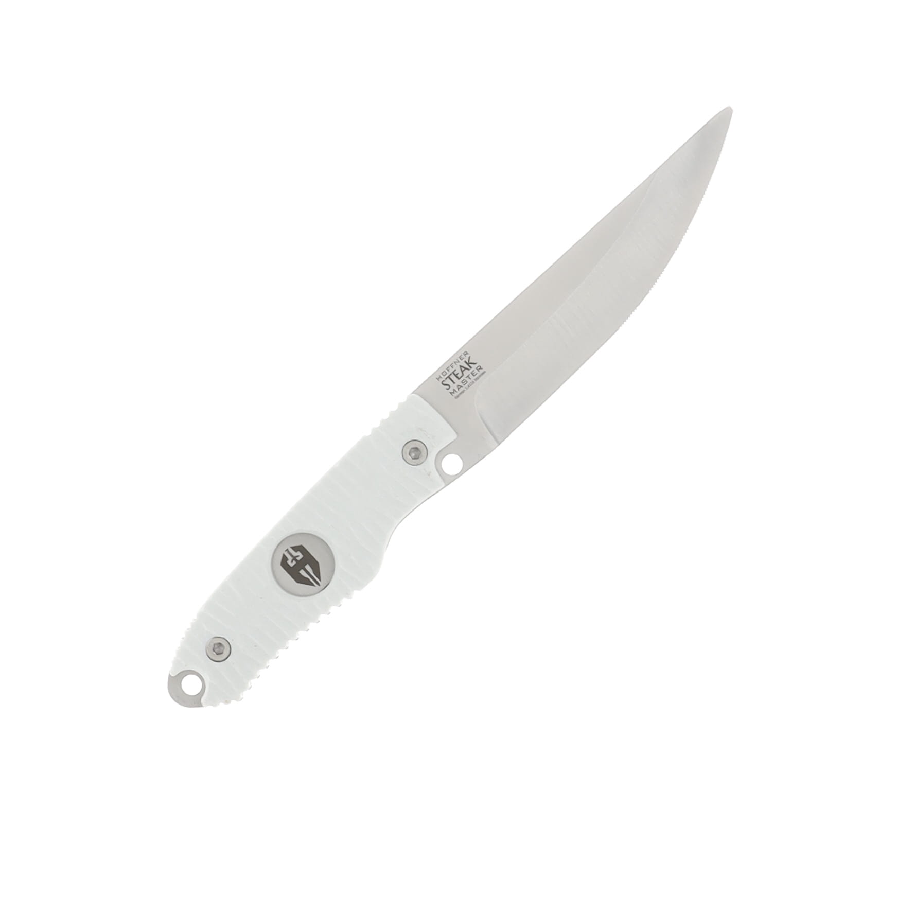 Hoffner Knives Steakmaster Set 4- Chiseled White Grip, Smooth/Micro Stainless C-STEAK4-S5-MS-CWH View 4