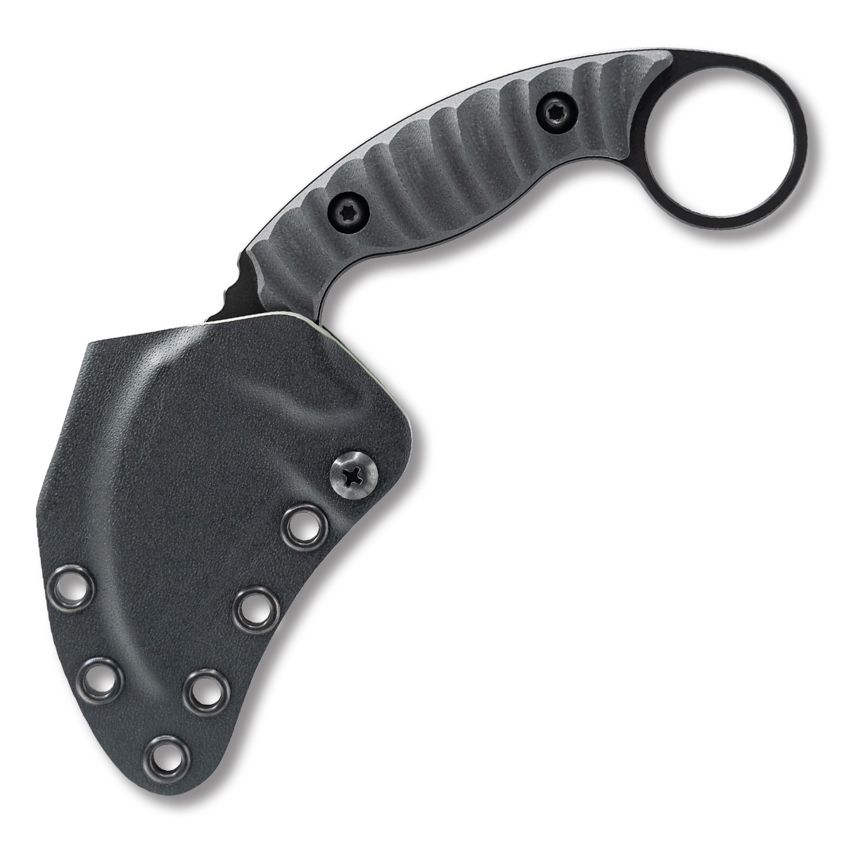TOOR Knives Karsumba R Socom Gray 2.5 Inch Plain Black Hawkbill KARSUMBARSB View 4
