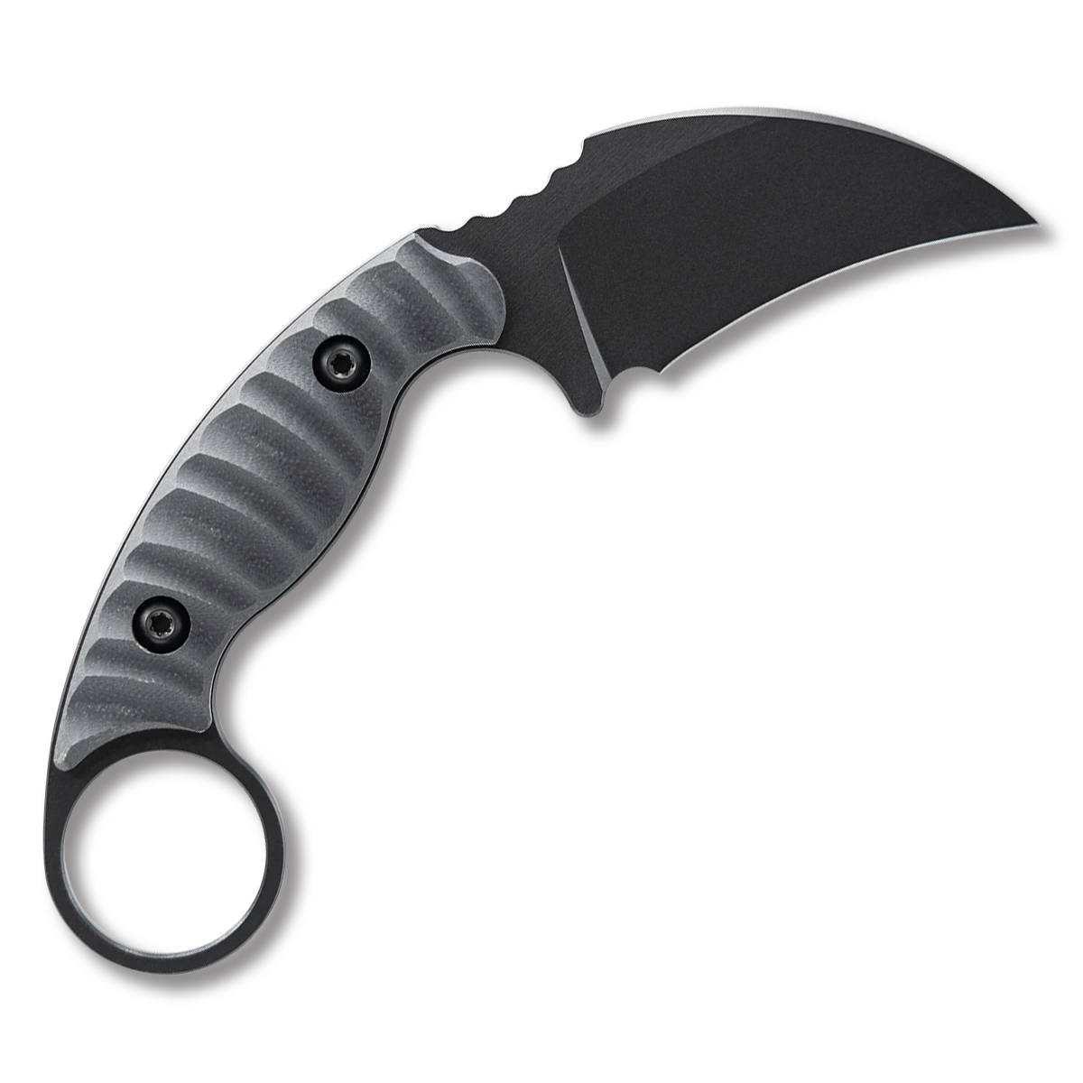 TOOR Knives Karsumba R Socom Gray 2.5 Inch Plain Black Hawkbill KARSUMBARSB View 2