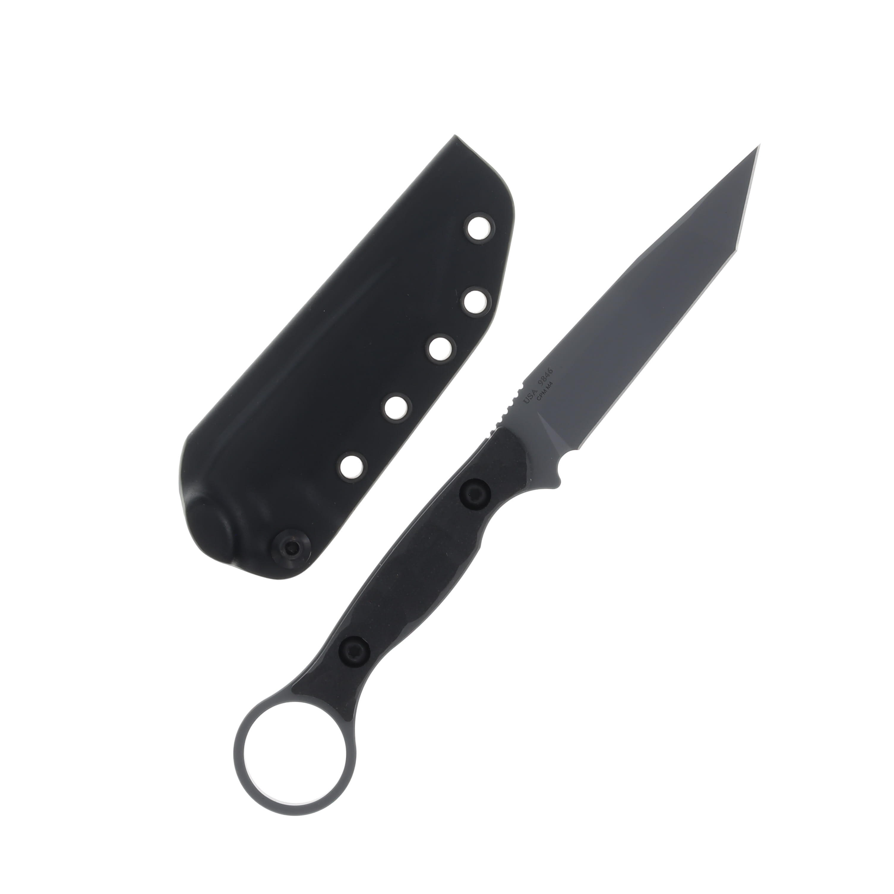 TOOR Knives Serpent T Fixed Blade 3.75 Inch Plain Phantom Gray Tanto SERPENTTPG View 2